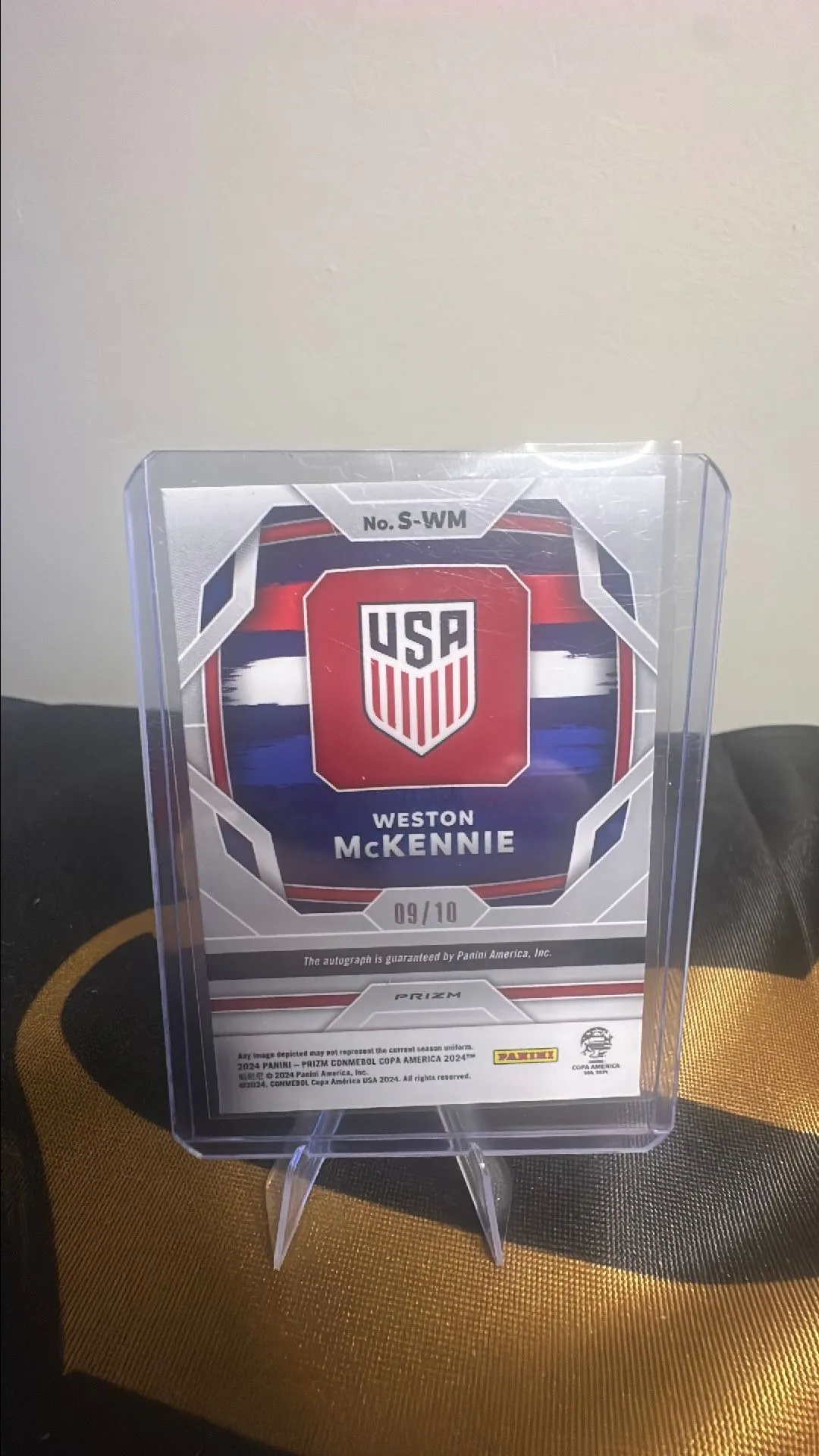 2024 Panini Copa America Weston McKennie Gold Autograph /10