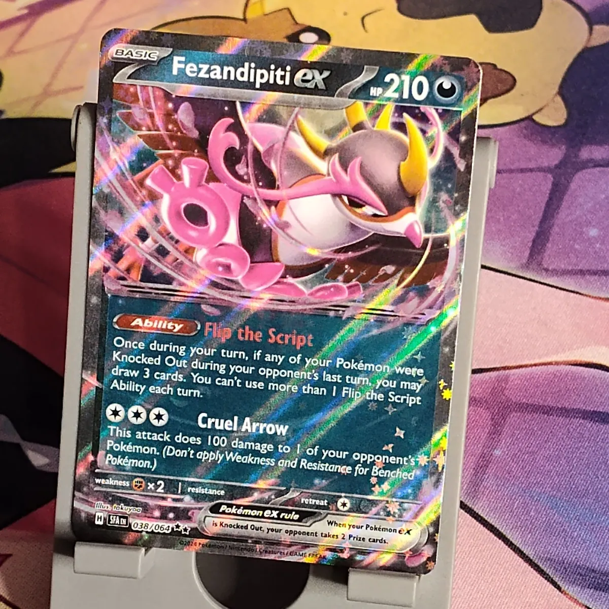 Etb Pokemon Fezandipiti Ex 038/064 - Shrouded Fable - Pokemon TCG - Double  Rare Holo