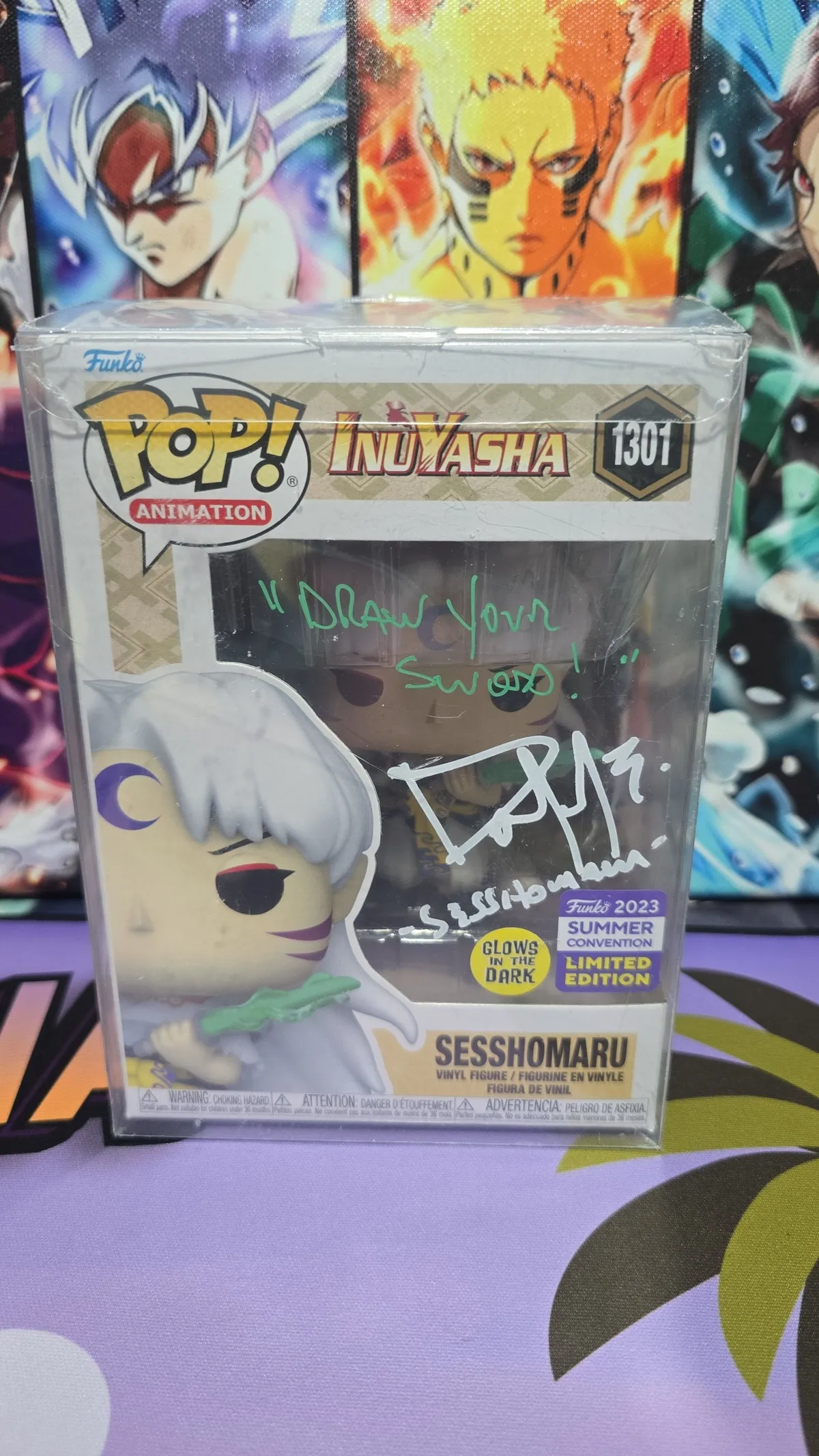Funko Pop Inuyasha Sesshomaru SDCC 2023 Exclusive - Glow In The Dark Anime Collectible Figure