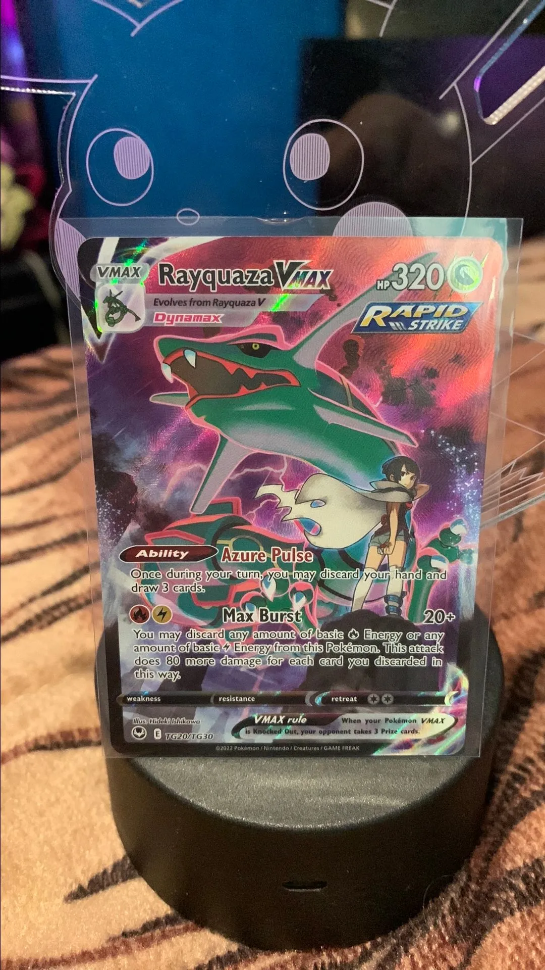 pokemon card rayquaza vmax rapid strike Rayquaza Vmax Ultra Rare Crown Zenith 101/159, NM Pokemon Card