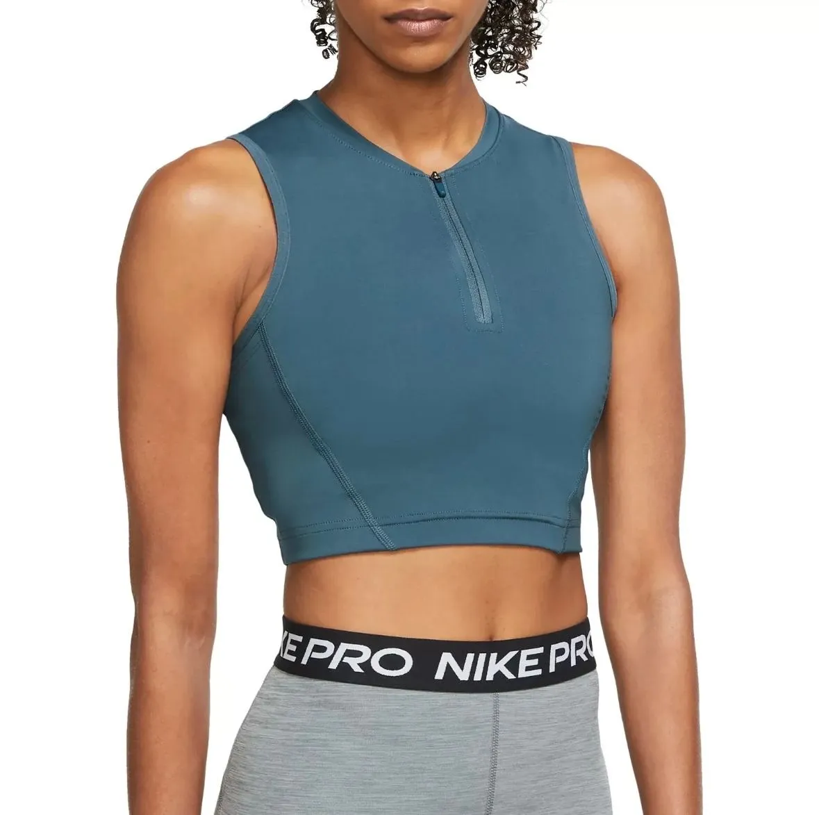 nike crop top with zipper