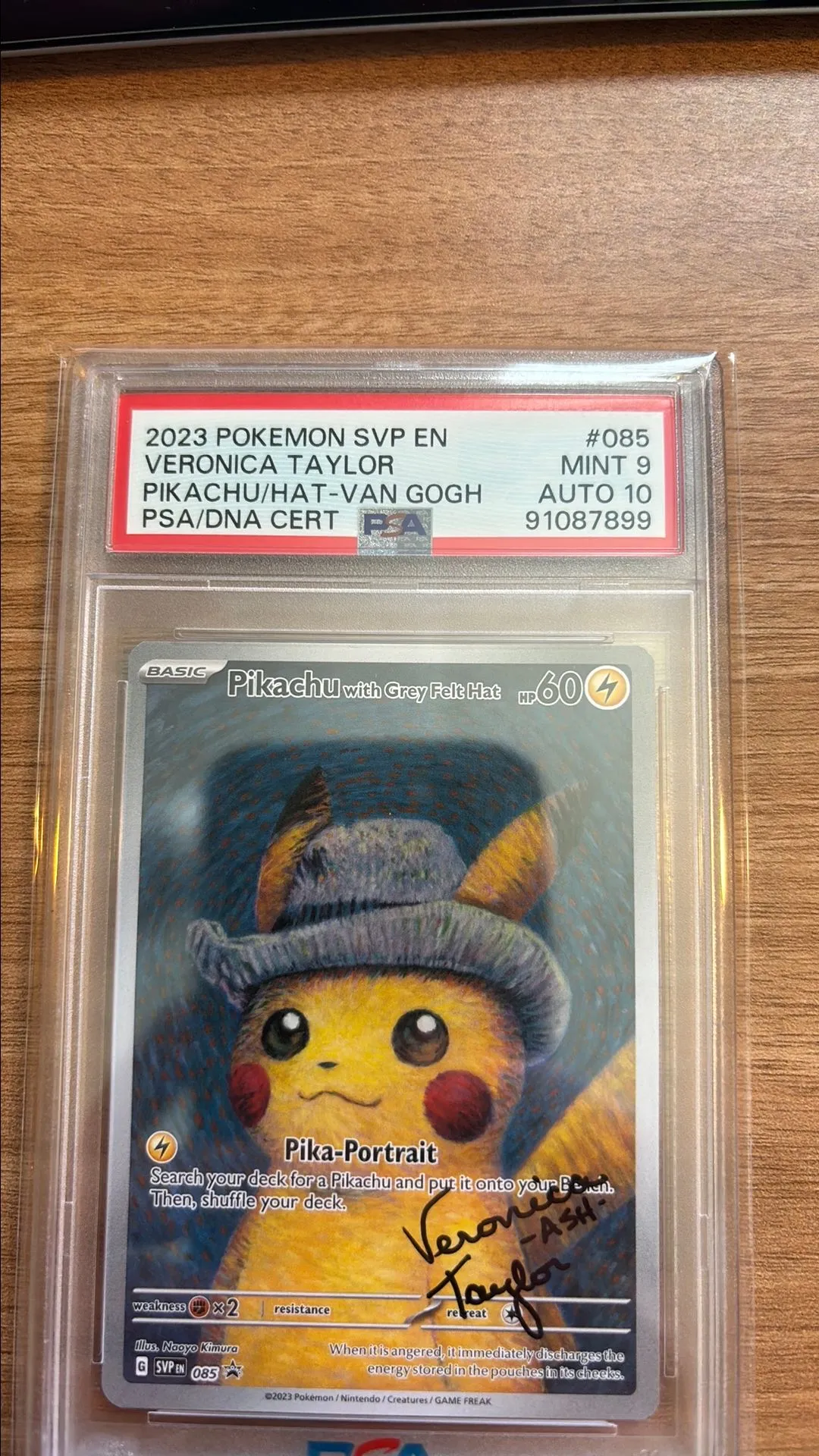 pokemon pikachu hat card Pikachu w Grey Felt Hat Pokemon Black Star Promo x Van Gogh #085 CGC 10  Pristine main image 1