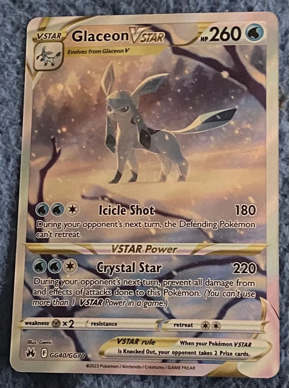 glaceon vstar pokemon card Amazon.com: Pokemon Cards: Glaceon VSTAR Special Collection : Toys & Games main image 0