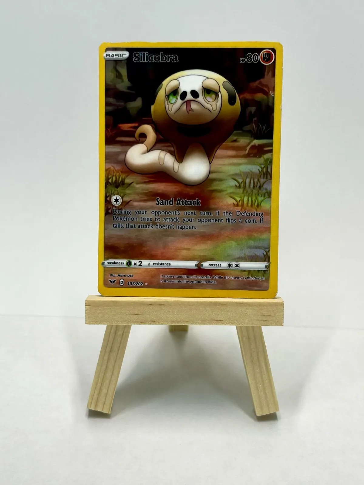 silicobra pokemon card Silicobra 107/202 & 108/202 LP - Sword Shield Base Pokemon Card Hitoshi  Ariga