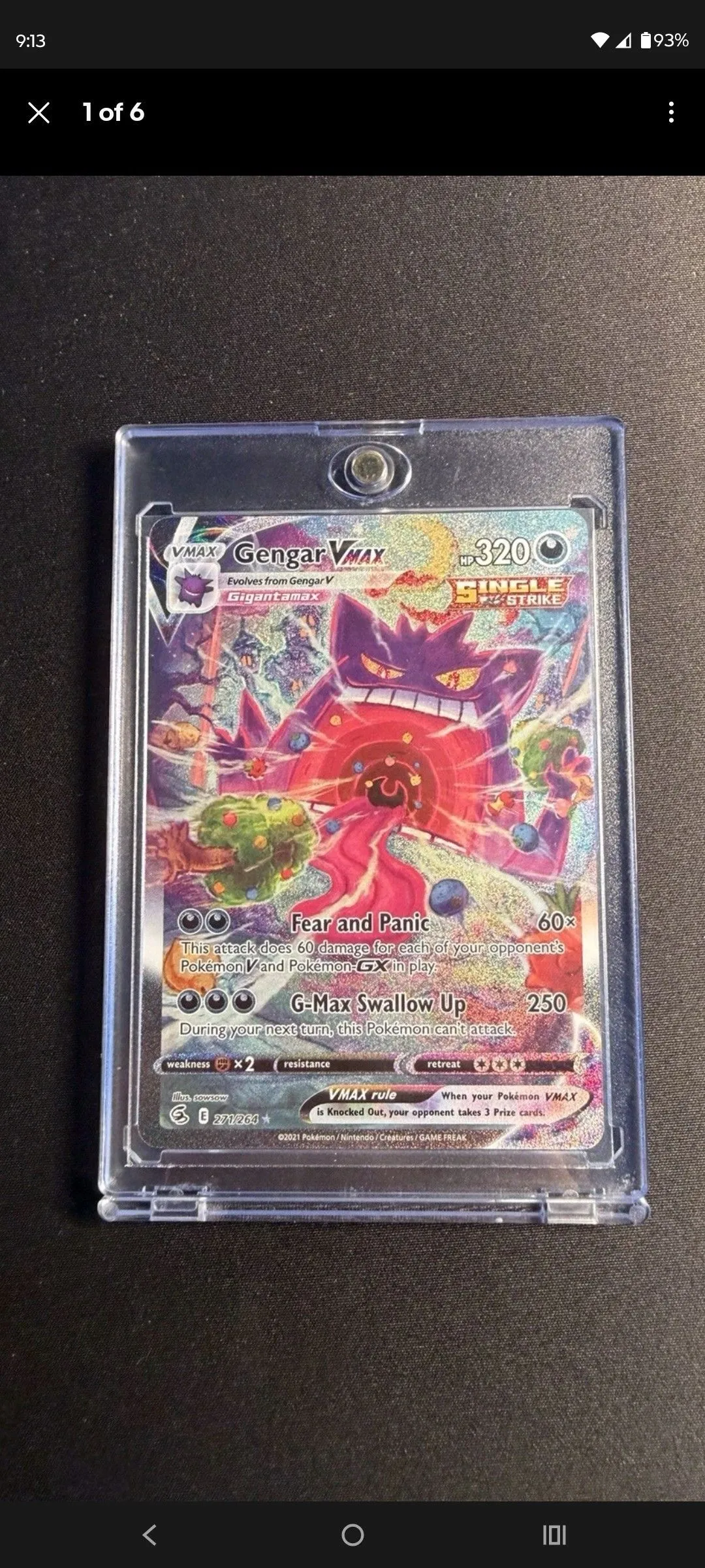 pokemon gengar vmax card Pikachu ex UR 136/106 Super Electric Breaker main image 1