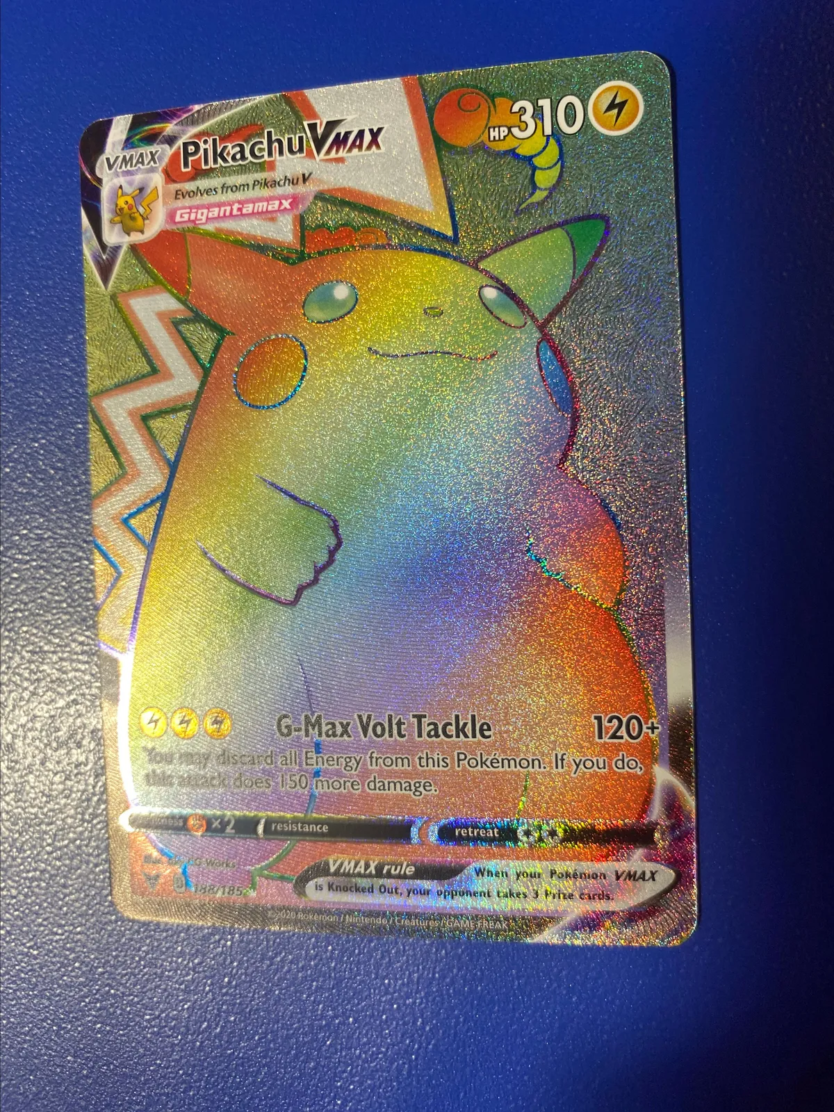 2020 Pokemon Sword & Shield Vivid Voltage #188/185 Pikachu VMAX