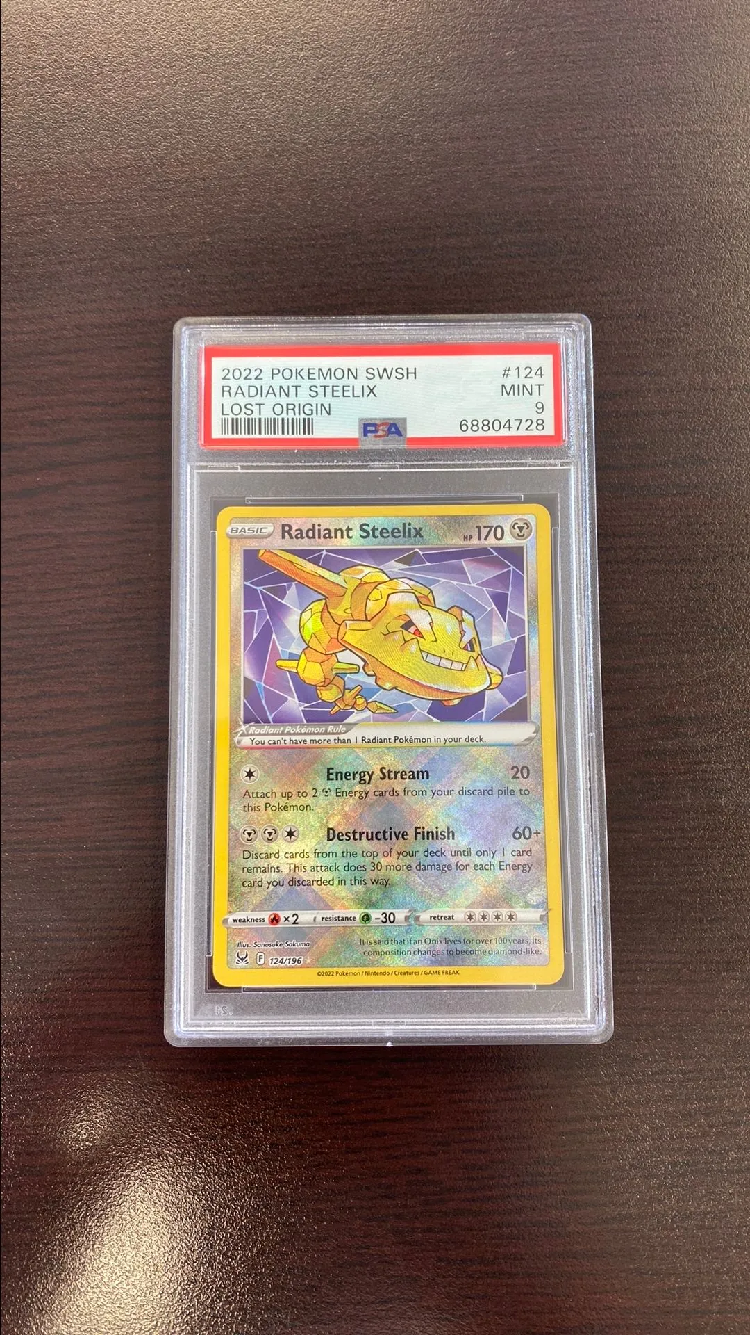 2022 Radiant Steelix Pokmon Card #124 Lost Origin - PSA 9  Whatnot: Shop,  Sell, Connect