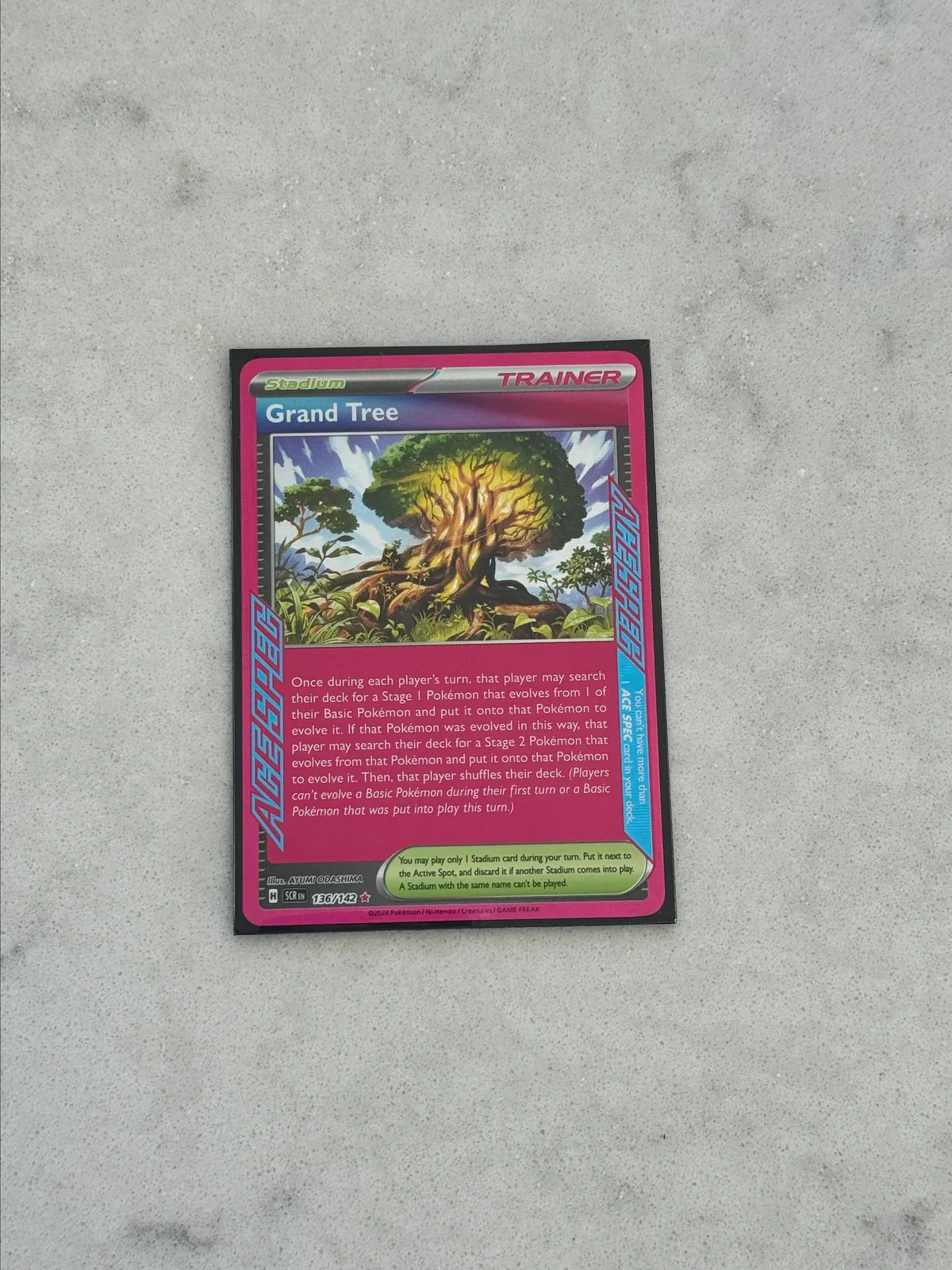 Pokmon Stellar Crown Grand Tree ACE SPEC Rare 136/142  Whatnot: Shop,  Sell, Connect