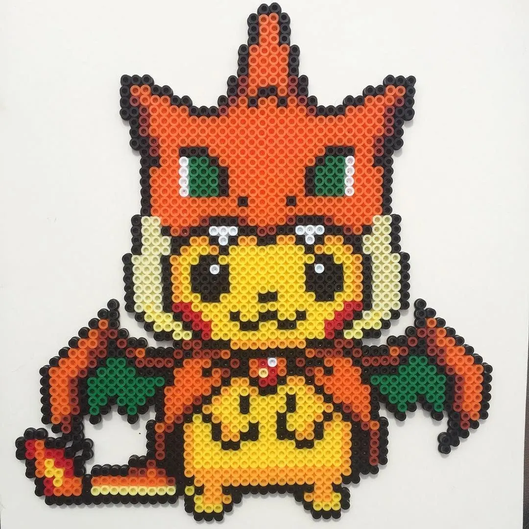 Perler Bead Pikachu Poncho Charizard · Whatnot: Shop, Sell, Connect