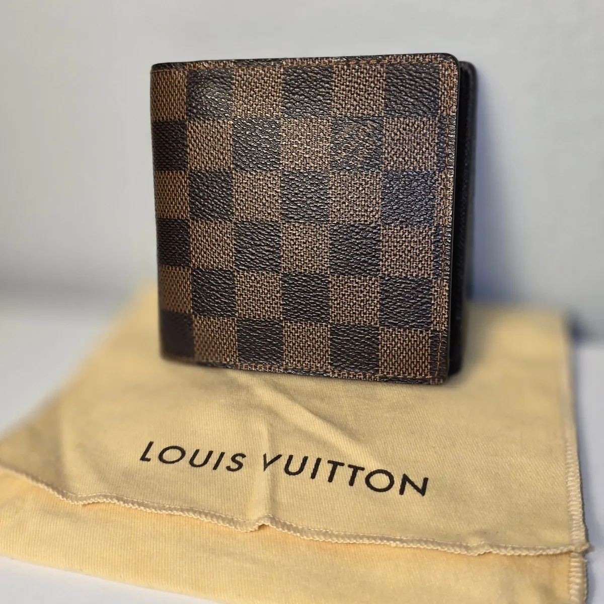 Mens Louis Vuitton Damier Ebene Wallet with LV Dustbag · Whatnot: Buy ...