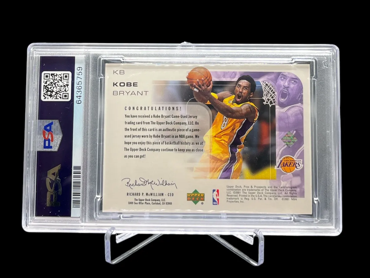 2001 Upper Deck Pros Prospects Kobe Bryant Game Jersey Swatch