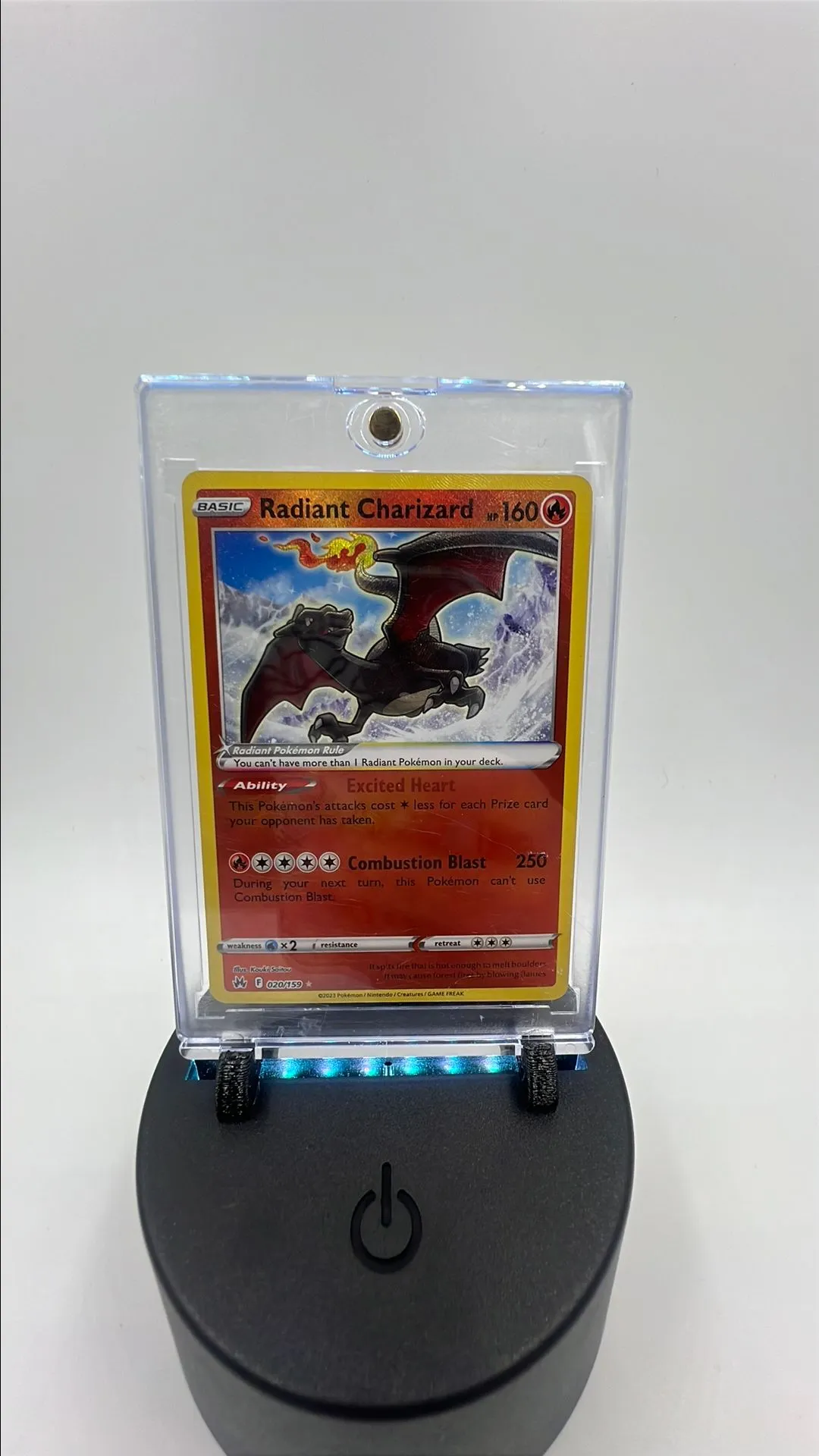 2023 Pokemon Sword & Shield Crown Zenith #020/159 Radiant Charizard PSA 8