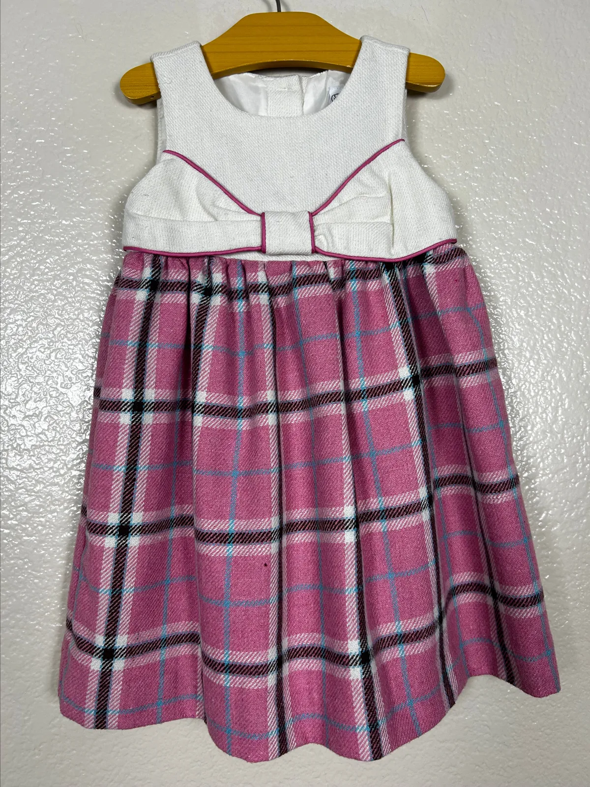 Vintage Polly Flinders Wool Pink Plaid Coat Jacket and Dress