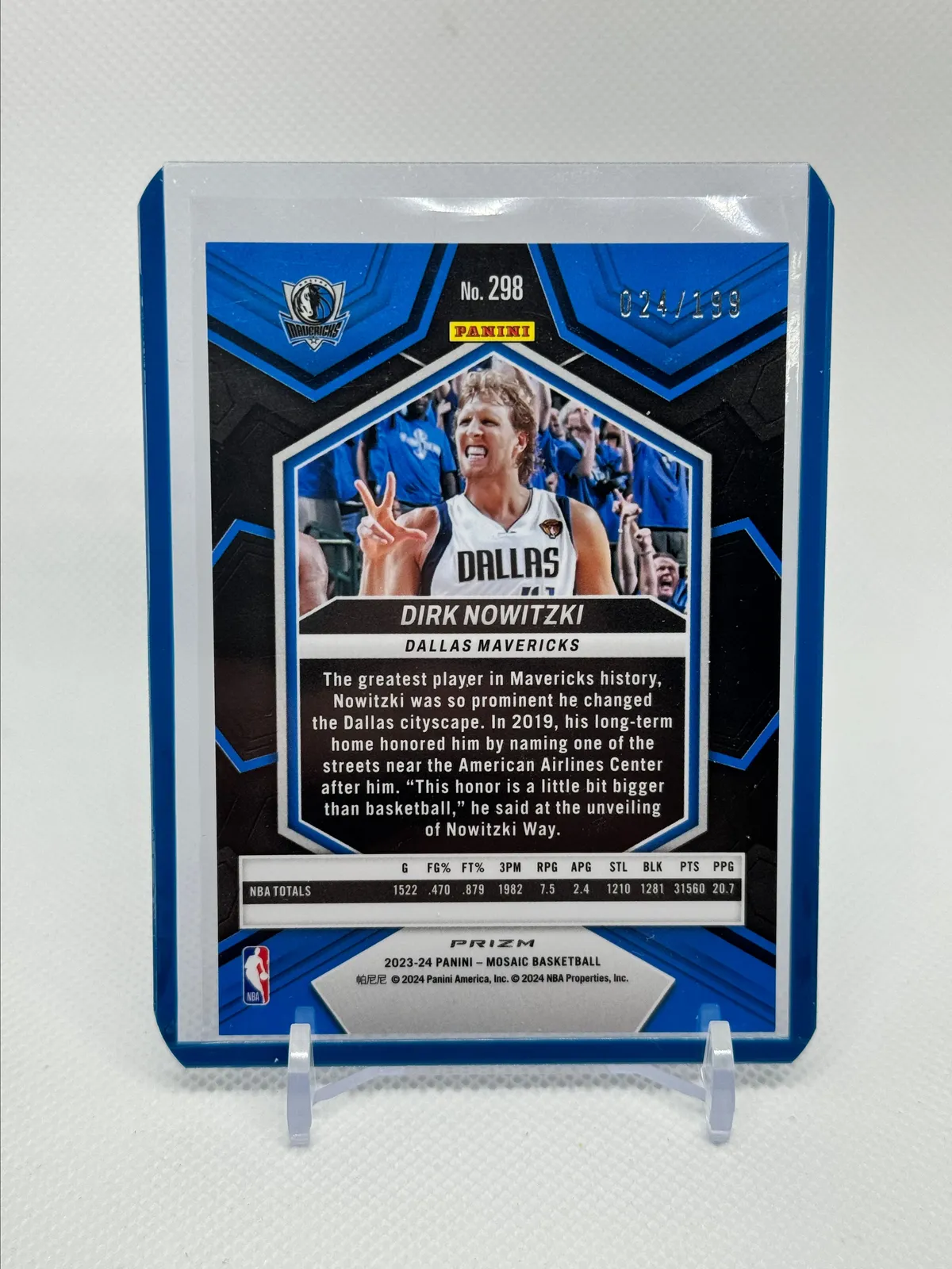 2023-24 Mosaic Dirk Nowitzki Blue /199 · Whatnot: Buy, Sell & Go Live