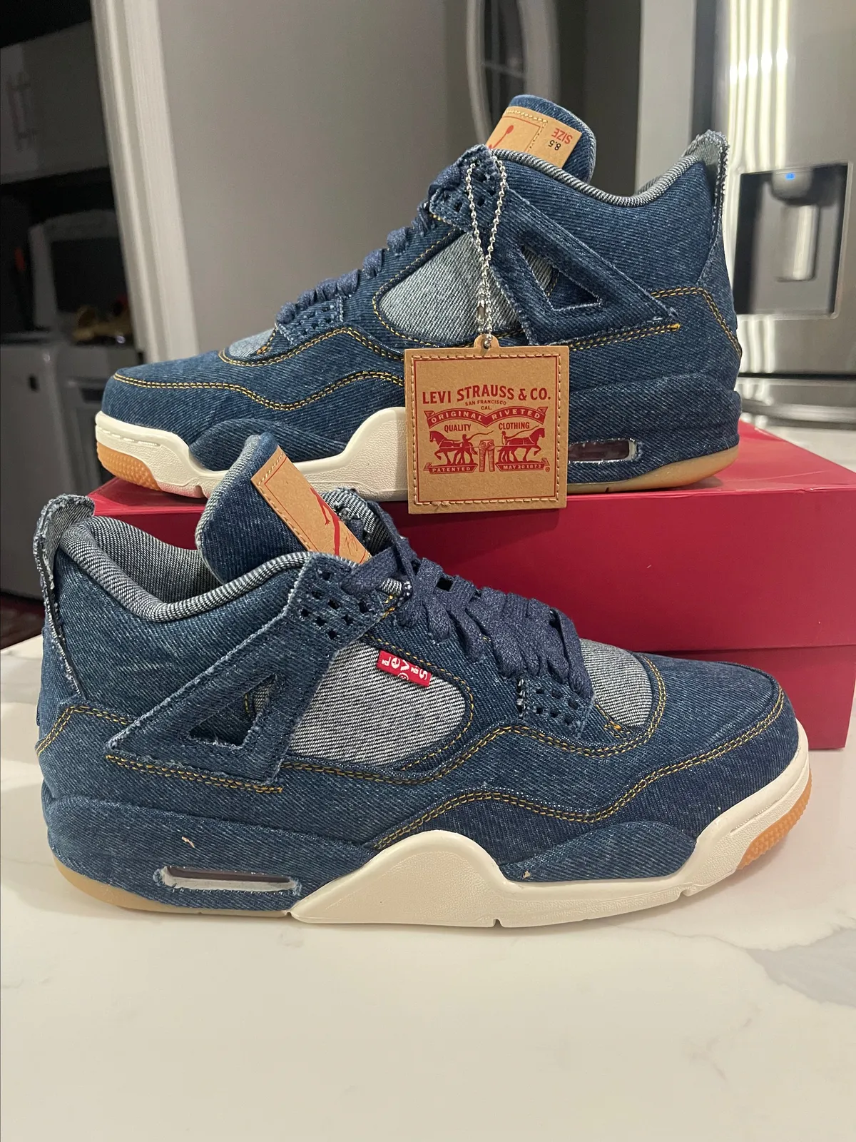 Jordan Levis Denim Outfit Levis Blue Denim Levi Jordans Size Air