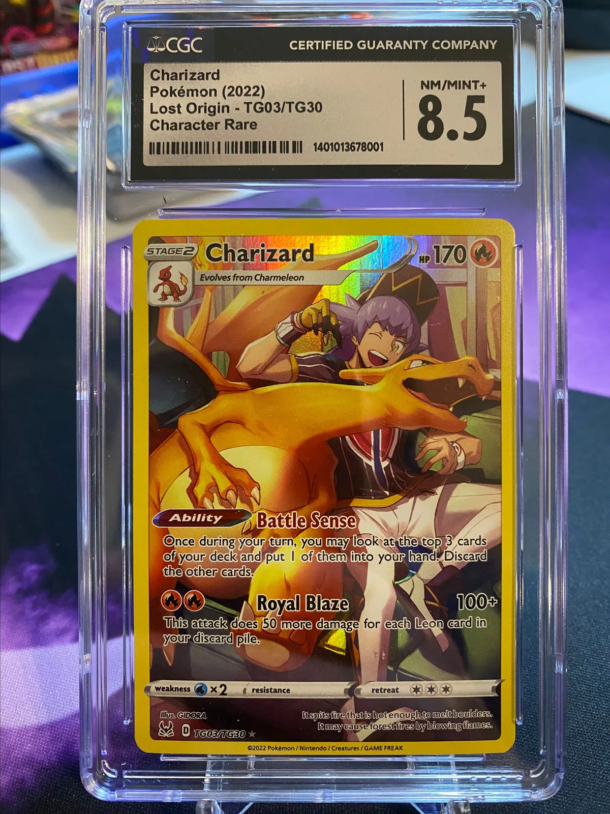 Pokemon TCG Charizard Lost Origin TG03/TG30 Holo CGC Graded NM/MINT+ 8.5   Whatnot: Shop, Sell, Connect