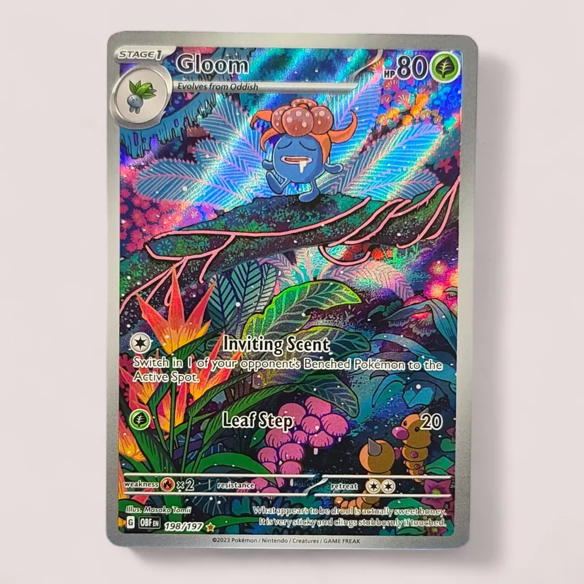 full art gloom pokemon card Wizards of the Coast Jungle Uncommon #37/64 : Toys & Games RarityCommon Hit Points80 HP Colorless Inviting Scent Switch in 1 of your opponents Benched Pokmon to the Active Spot. pokemon:gloom  PkmnCards