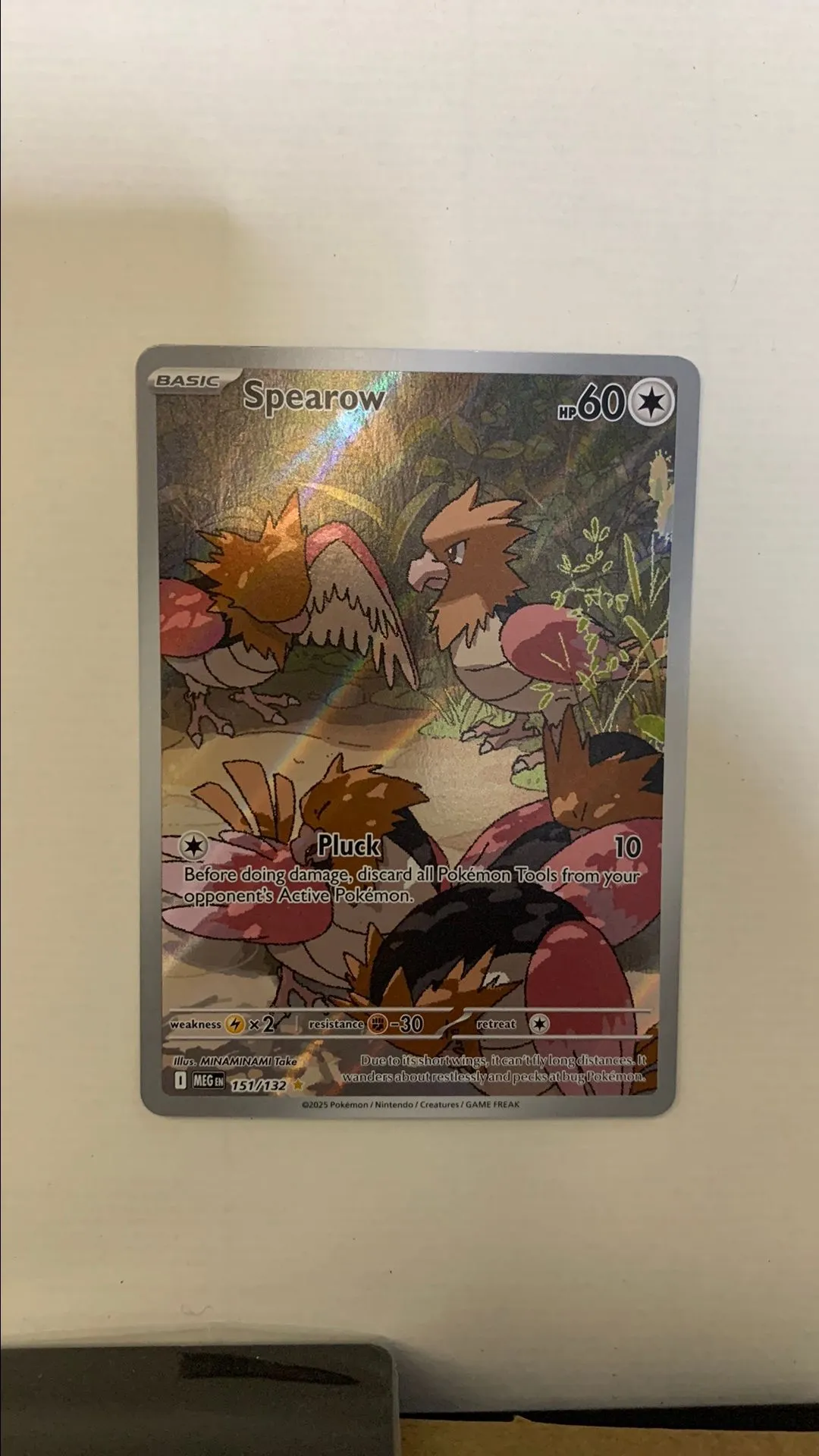 Spearow [Mega Evolution 2025] #151/132 Illustration Rare by MINAMINAMI Take   Whatnot: Shop, Sell, Connect