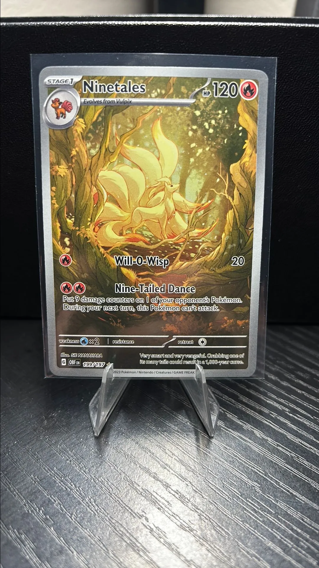 Pokmon Card Ninetales 199/197 Obsidian Flames Illustration Rare Full Art  M/NM  Whatnot: Shop, Sell, Connect