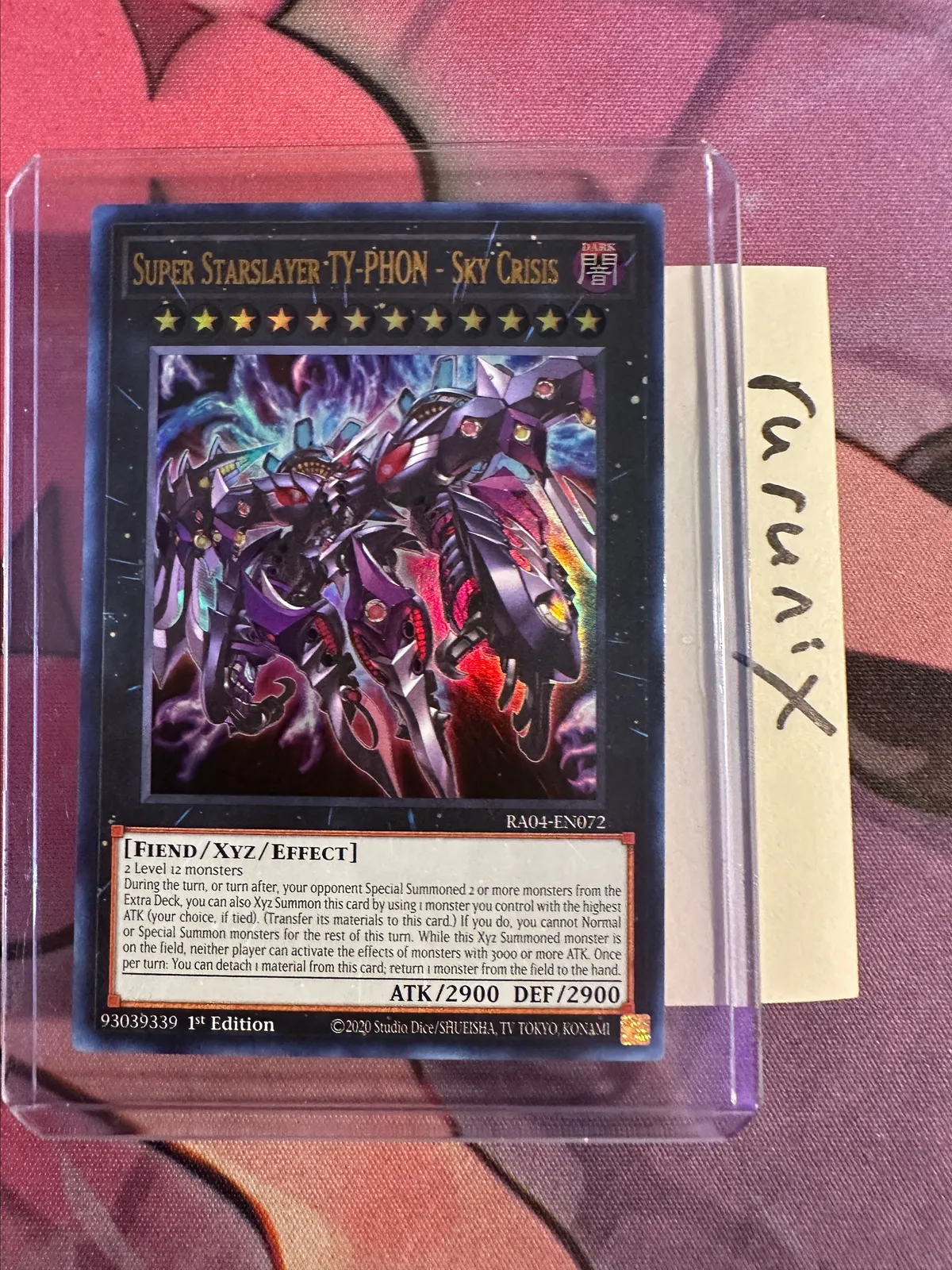 Carta Yu-Gi-Oh! Super Starslayer TY-PHON – Sky Crisis, RA04-EN072, Super Rare, 1ª Edición