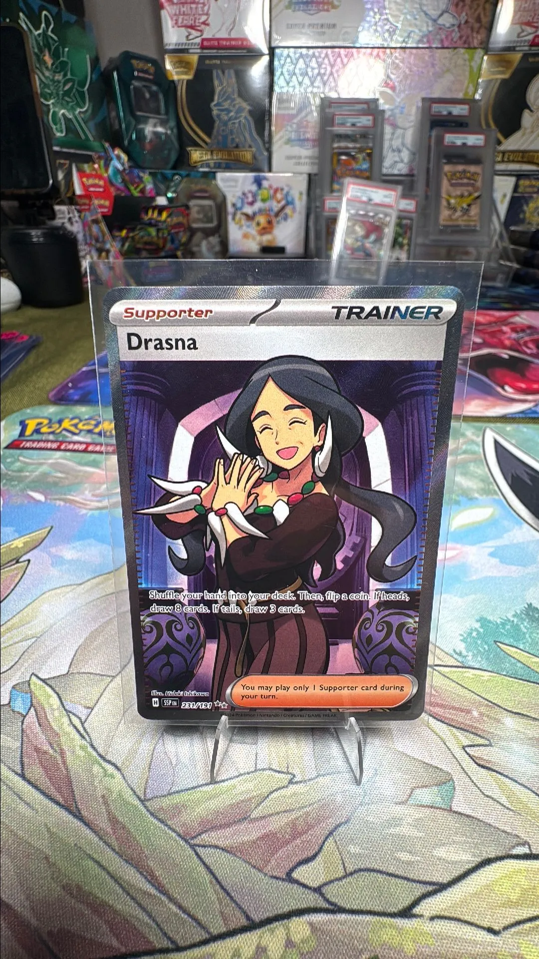 drasna pokemon card - 231/191 draw 8 cards Karta Pokemon TCG Drasna (231/191)