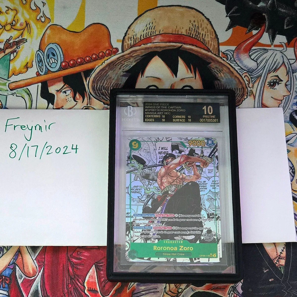 BECKETT BLACK LABEL 10 MANGA ZORO ONE PIECE OP-06  Whatnot: Shop, Sell,  Connect