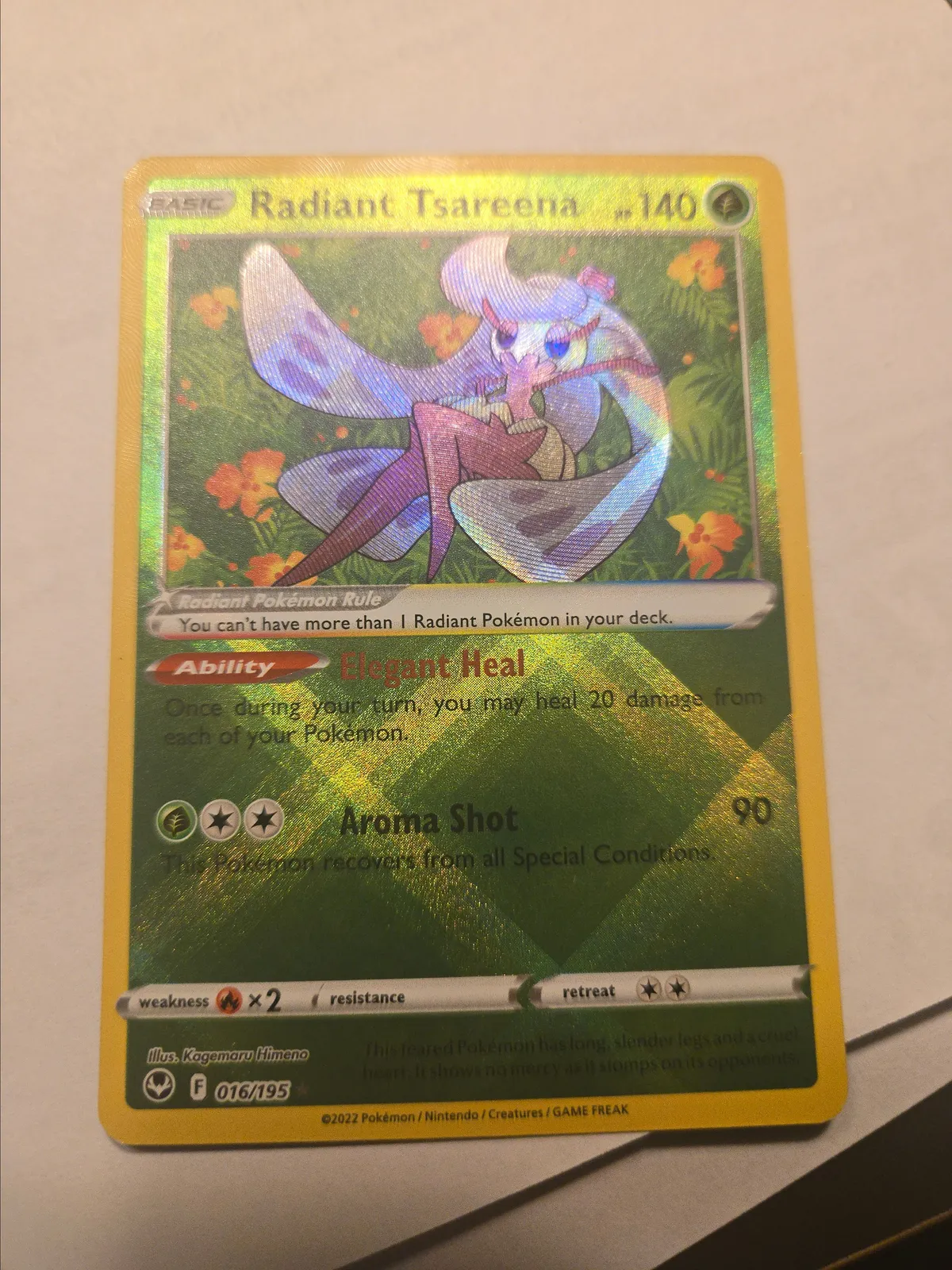 pokemon cards x Amazon.com: Pokemon – Radiant Tsareena 016/195 – Silver Tempest – Shiny  Single Card : Toys & Games main image 0