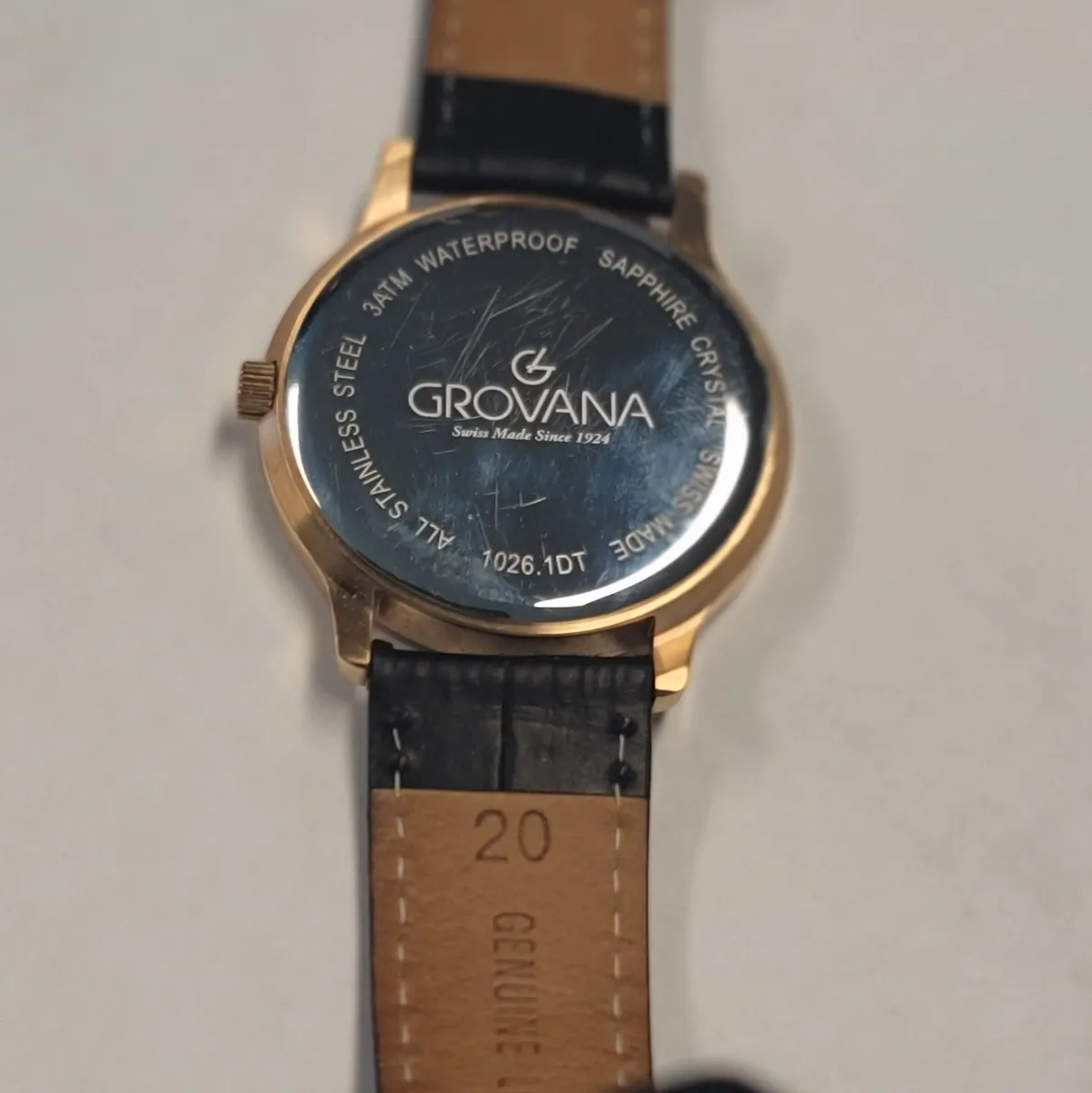 GROVANA Swiss Moonphase Analog Display 3ATM