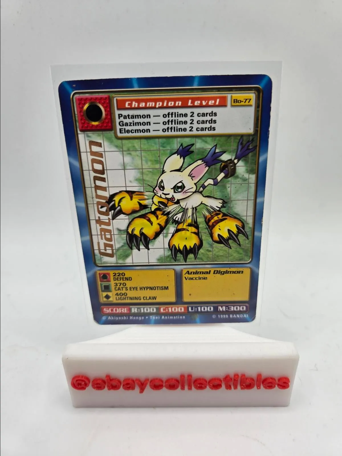 Gatomon Bo-77 Gold Name Digimon Card Bandai 1999 Non Foil MP  Whatnot:  Shop, Sell, Connect