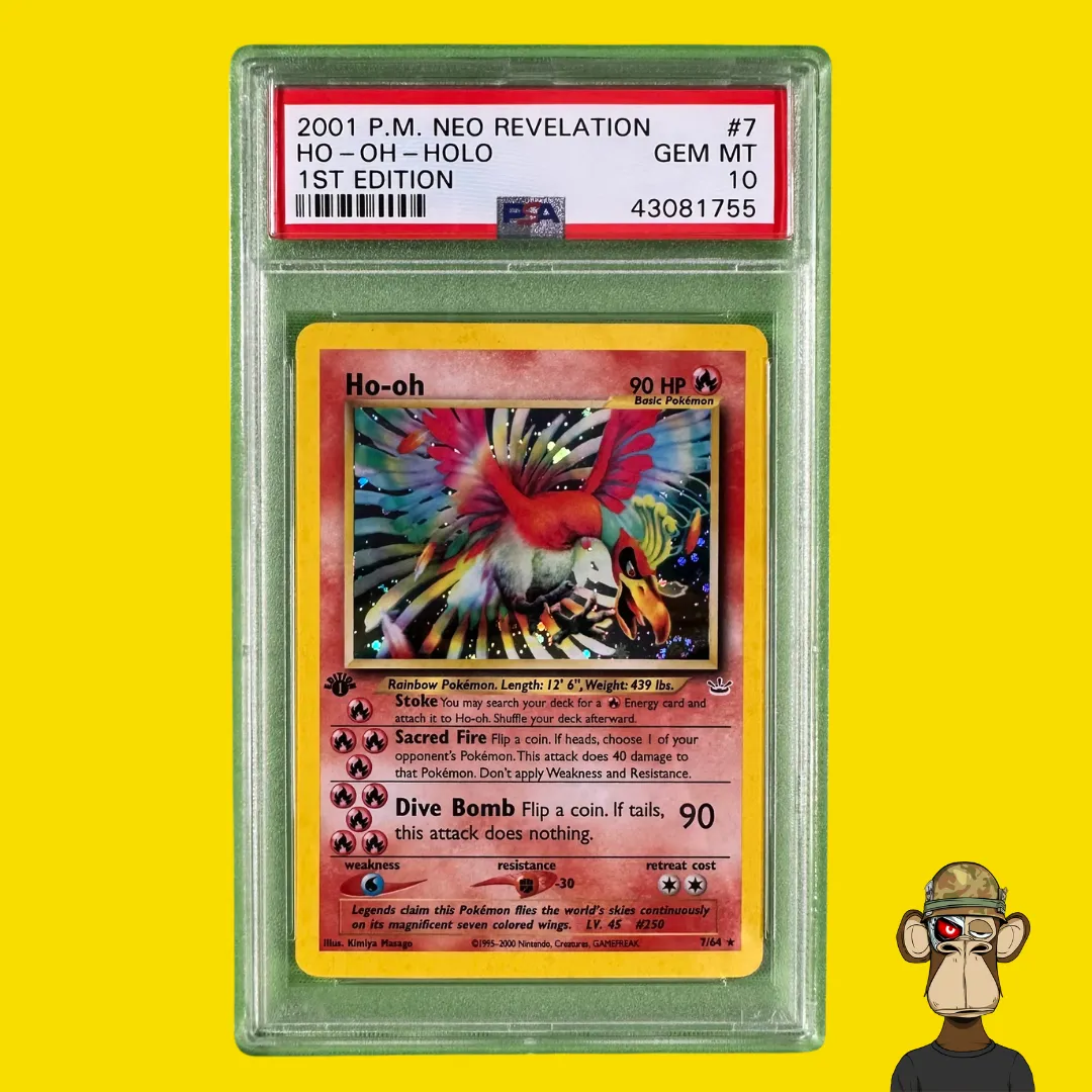 nessa rare card Ho-Oh V Ultra Rare Silver Tempest 140/195, NM Pokemon Card main image 1