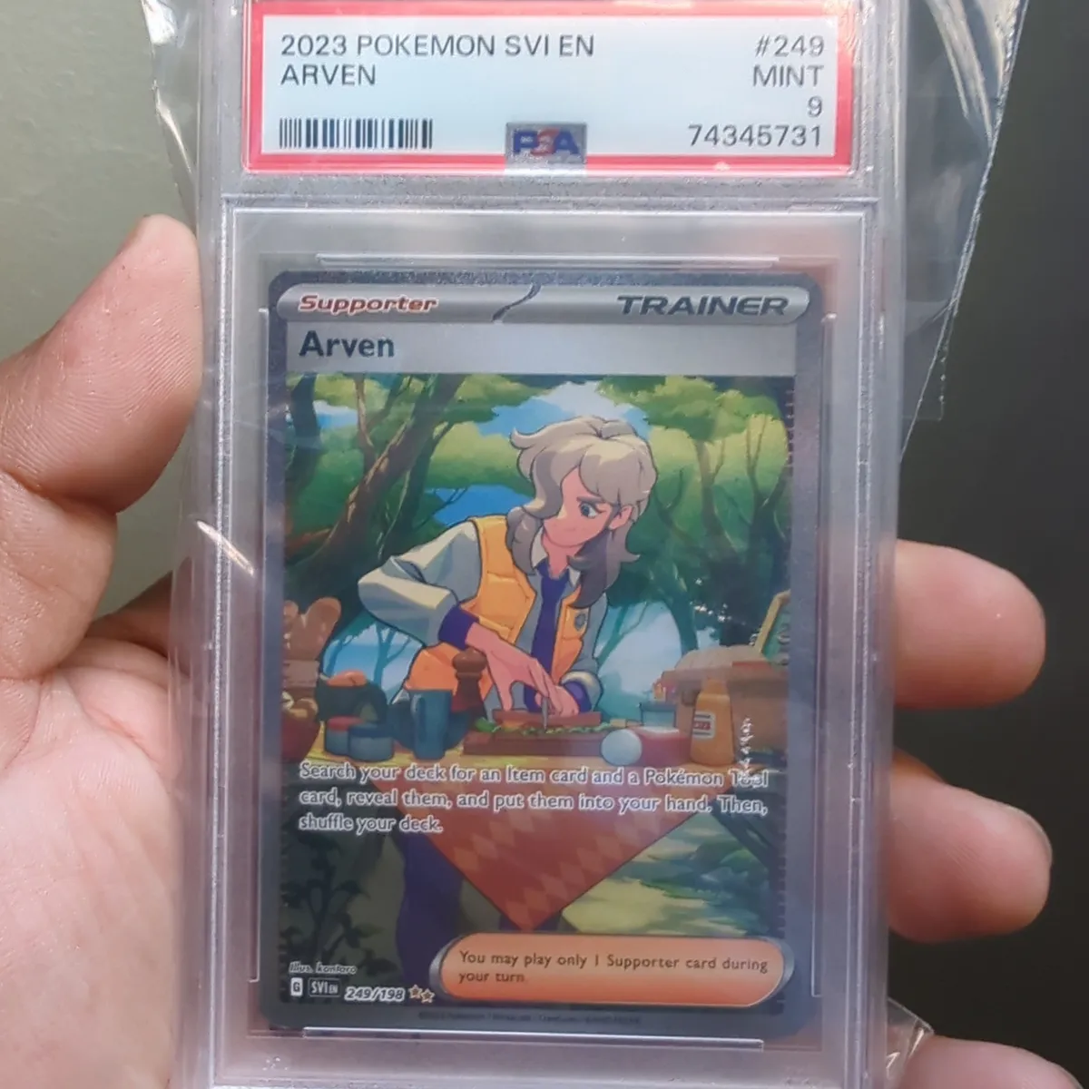 arven pokemon card 249 198 2023 Pokemon Svi EN-Scarlet & Violet #249/198 Arven PSA 9 – Shazelle-Avenue