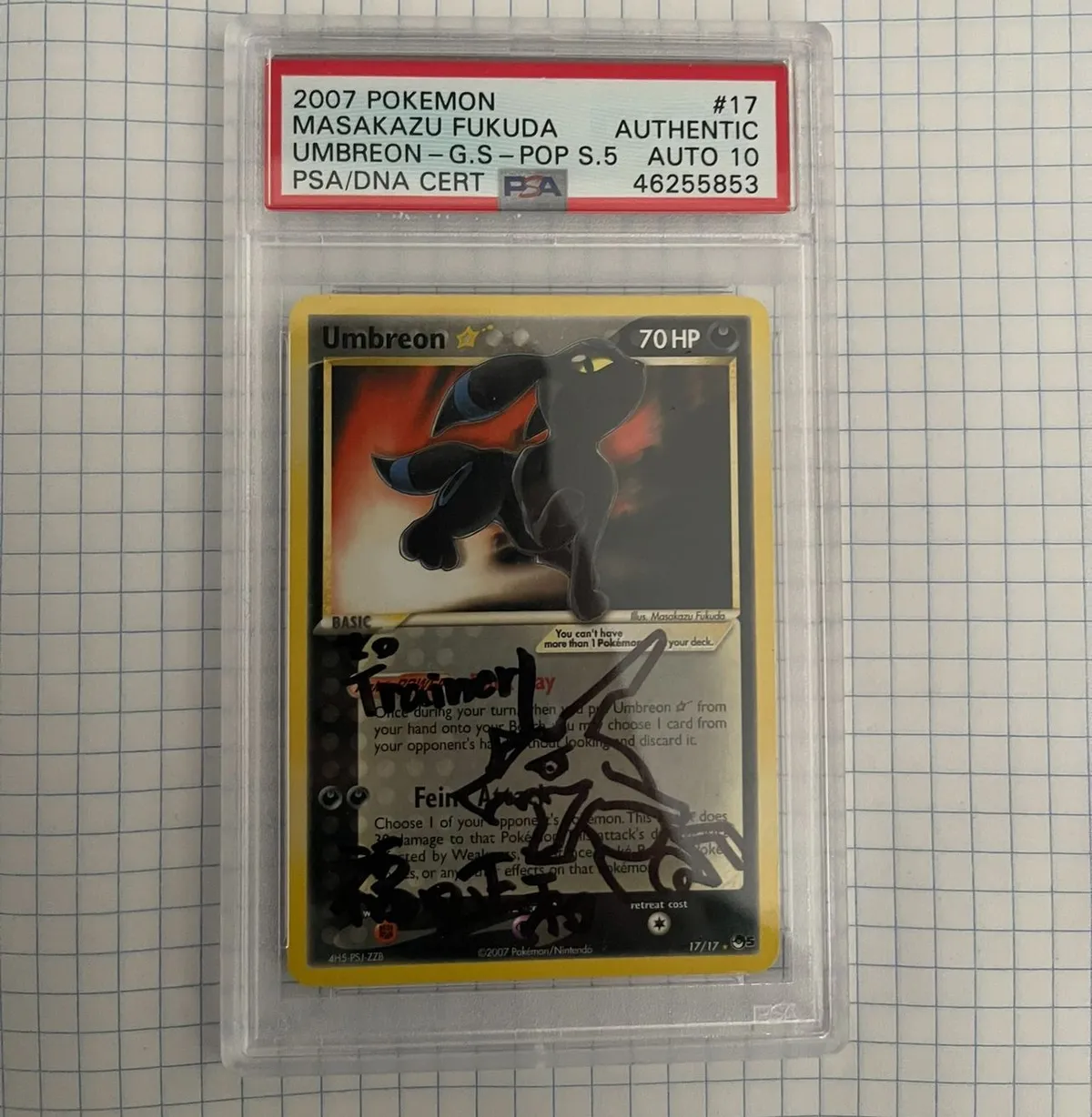 umbreon gold star pokemon card PSA 10] {012/025} UMBREON-GOLD STAR| Japanese PSA Gradin  PokeNinJapan or any other effects on that Pokmon Umbreon Gold Star Pop 5
