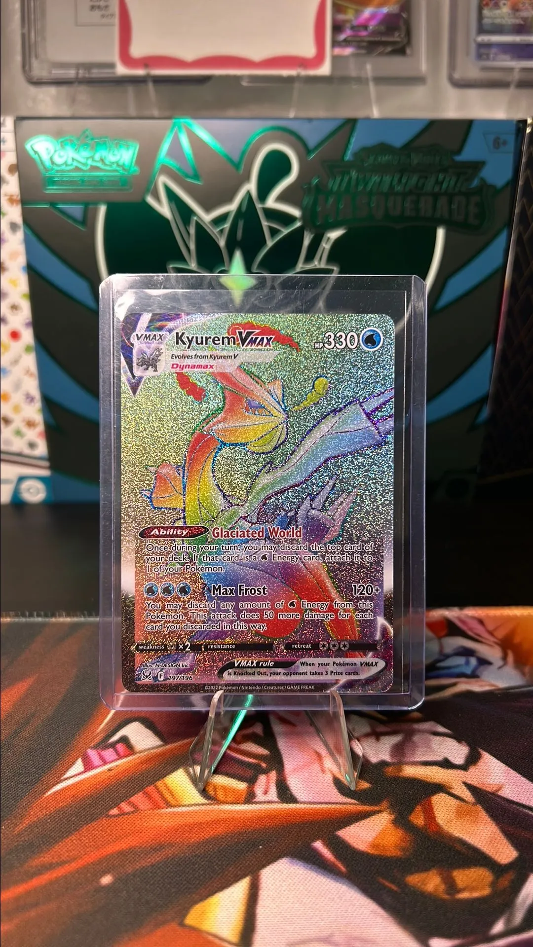 Pokmon TCG Kyurem VMAX 197/196 Rainbow Secret Rare Lost Origin Holo NM   Whatnot: Shop, Sell, Connect
