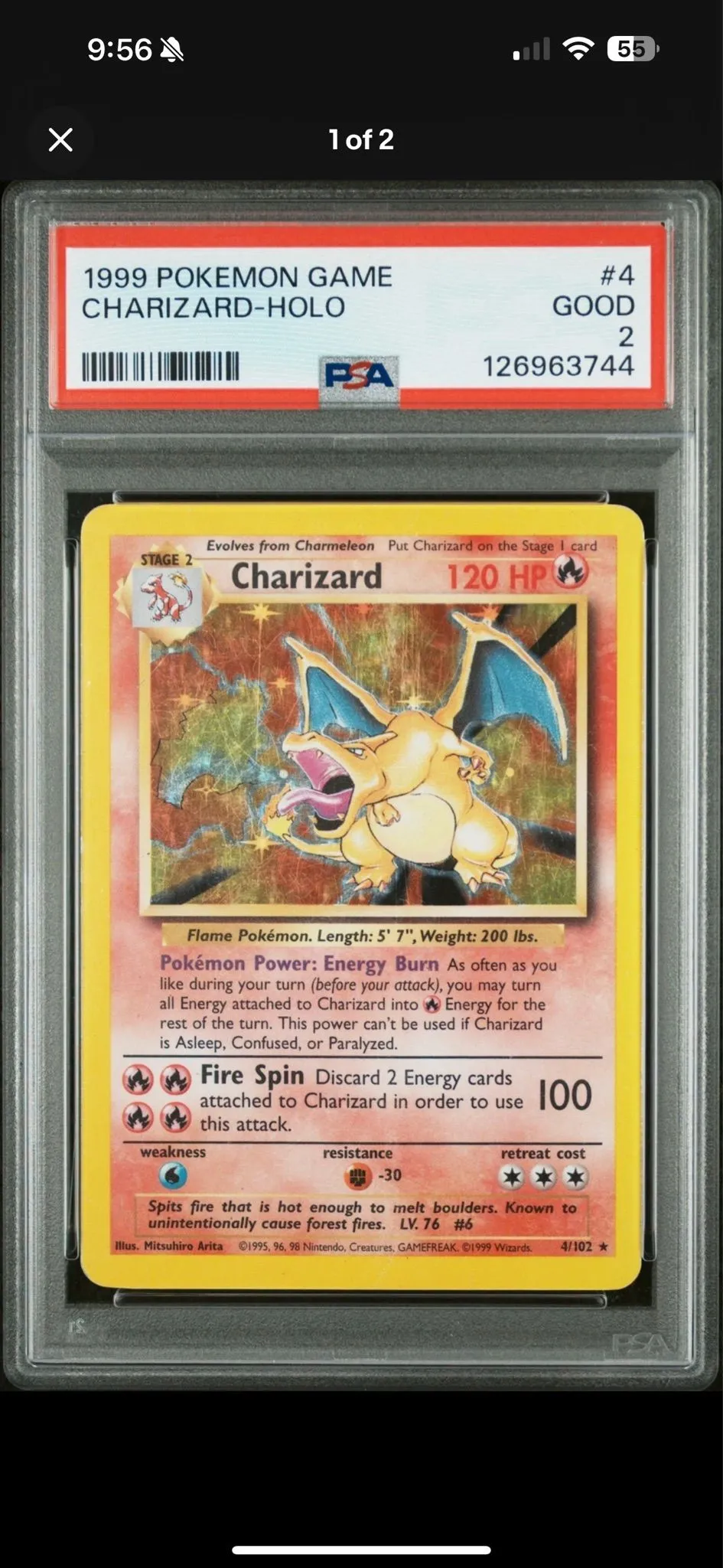 1999 POKEMON BASE SET UNLIMITED #4 CHARIZARD-HOLO PSA 2  Whatnot: Shop,  Sell, Connect