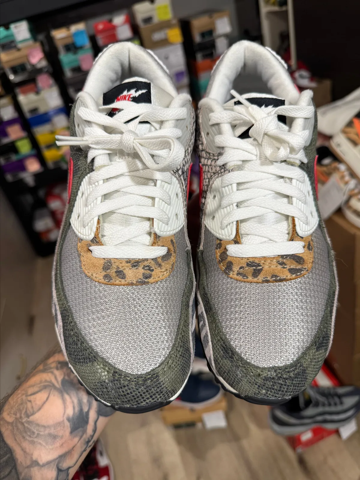 air max 90 remix on feet