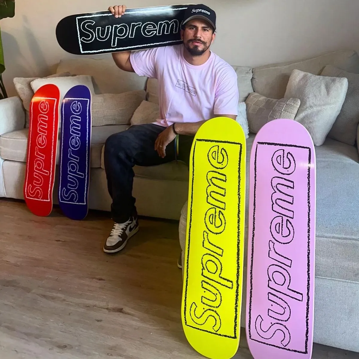 Supreme KAWS Chalk Logo Skateboard 