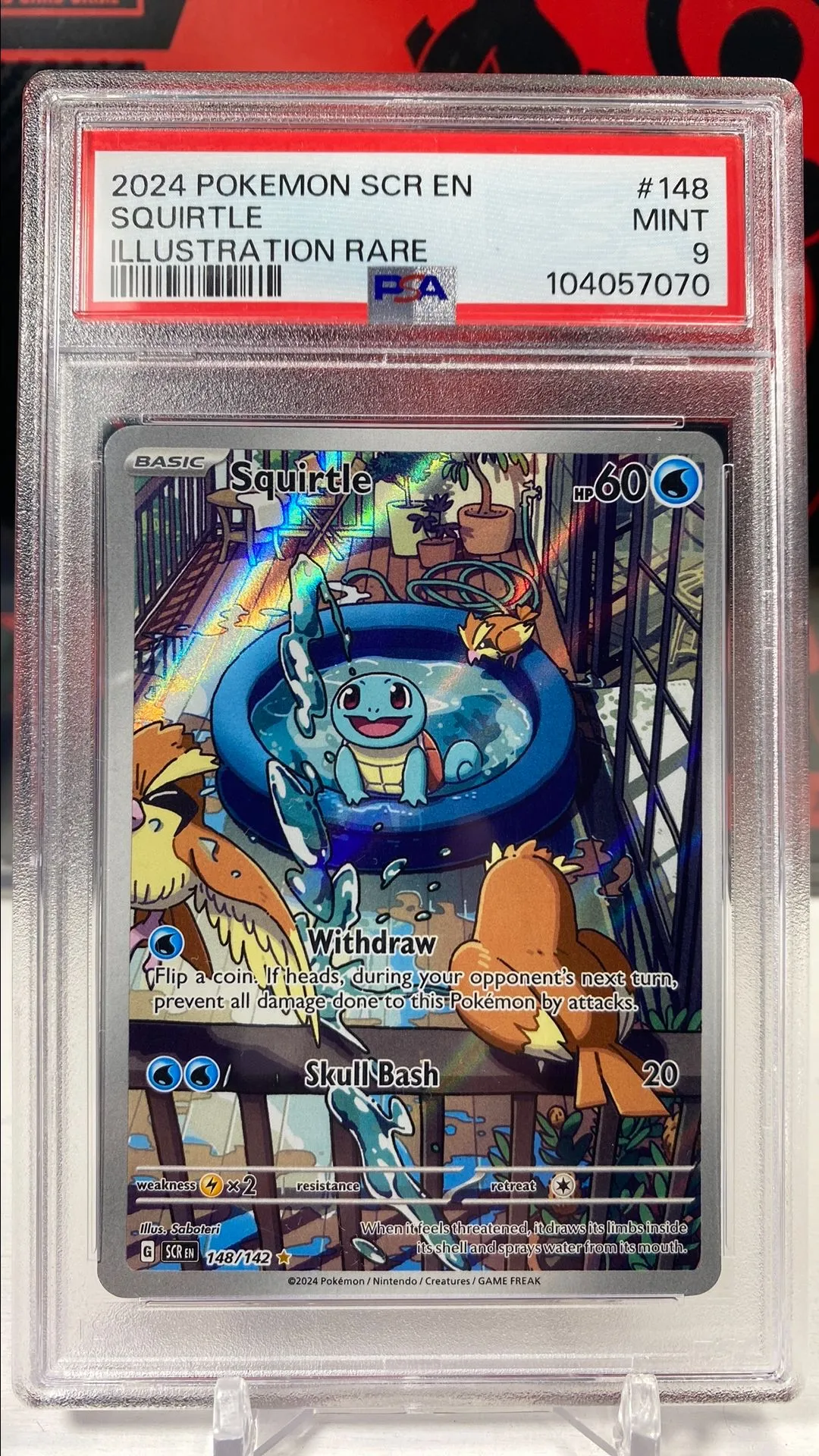 Pokemon Squirtle 148/142 SV07 Stellar Crown Illustration Rare #148 MINT PSA  9  Whatnot: Shop, Sell, Connect