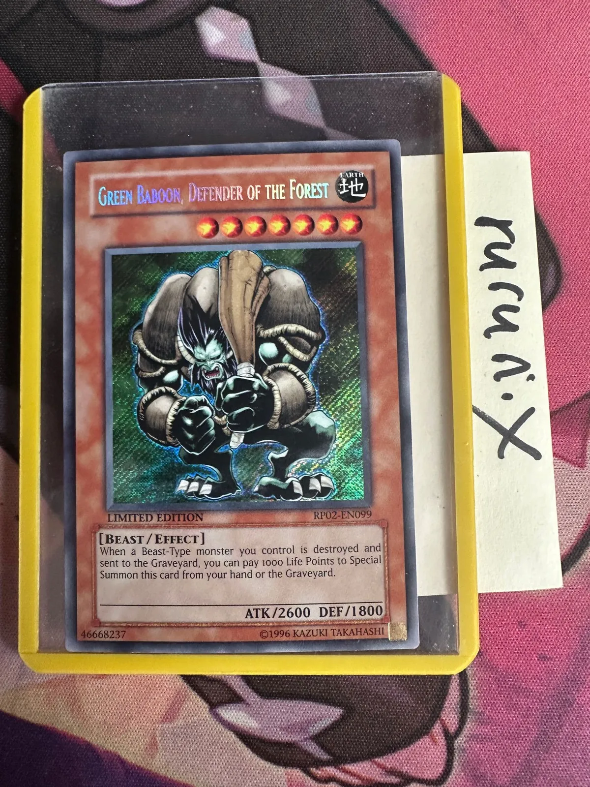 yugioh baboon deck Yu-Gi-Oh! - Green Baboon, Defender of The Forest (CT07-EN010) - 2010 Collectors Tin - Limited Edition - Super Rare Type monster you control is destroyed by battle and sent to the Graveyard 1103 Environment Gateball] Yu-Gi-Oh! Magic
