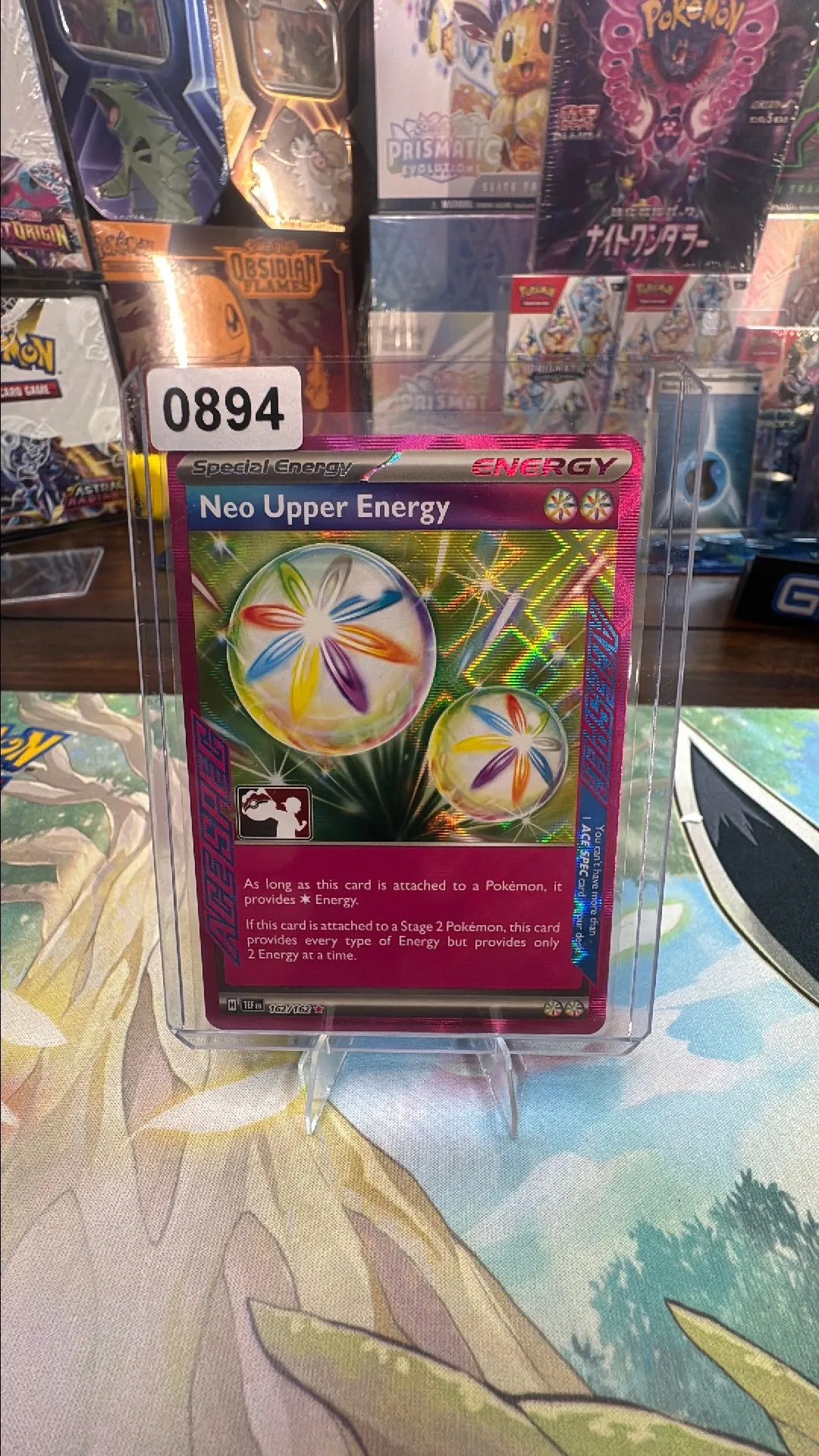 Neo Upper Energy ACE SPEC Temporal Forces (Prize Pack Series Stamped)   Whatnot: Shop, Sell, Connect