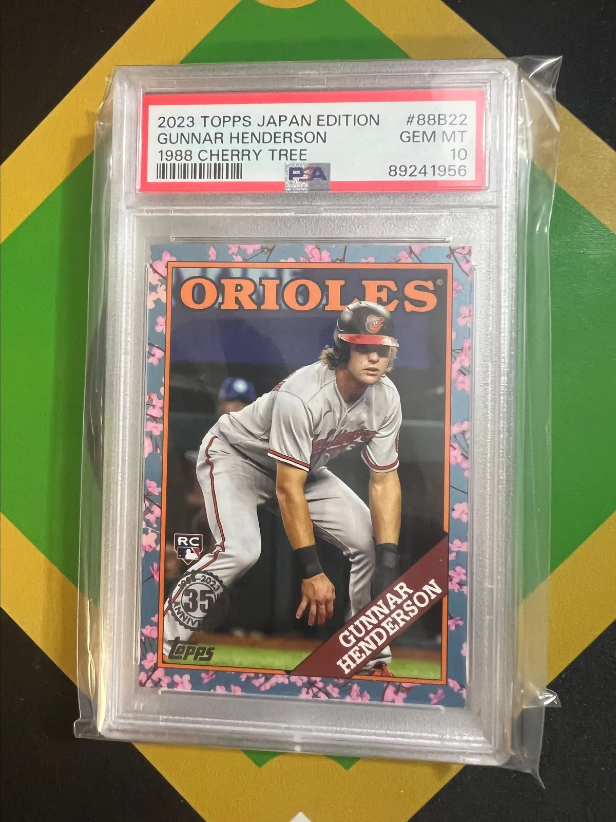 Gunnar Henderson 2023 Topps Japan Edition 1988 Cherry Tree SP RC 