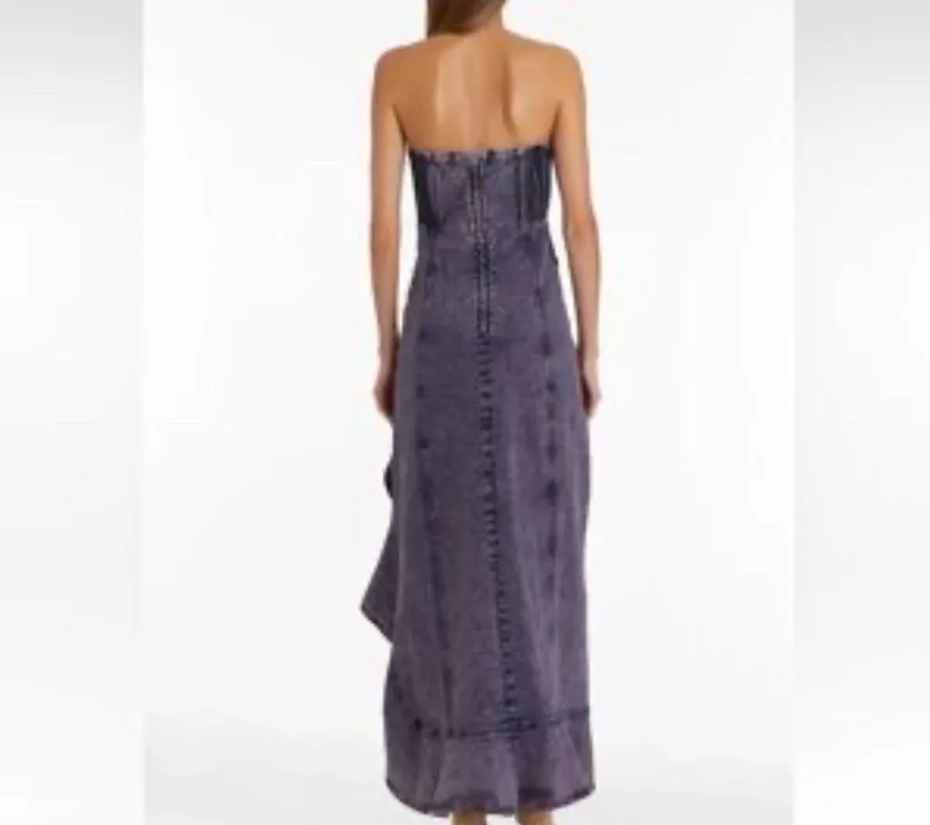 amanda uprichard symone denim dress New Amanda Uprichard Symone Denim Dress, Pink Acid, Size S · Whatnot: Shop,  Sell, Connect