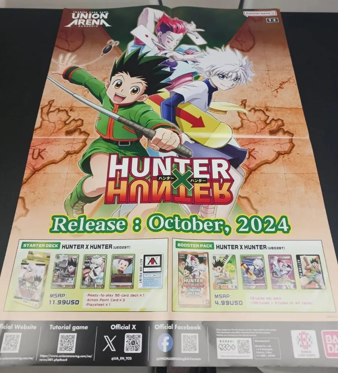 Bandai Union Arena English TCG Hunter X Hunter Release Event Poster HxH  Unused  Whatnot: Shop, Sell, Connect
