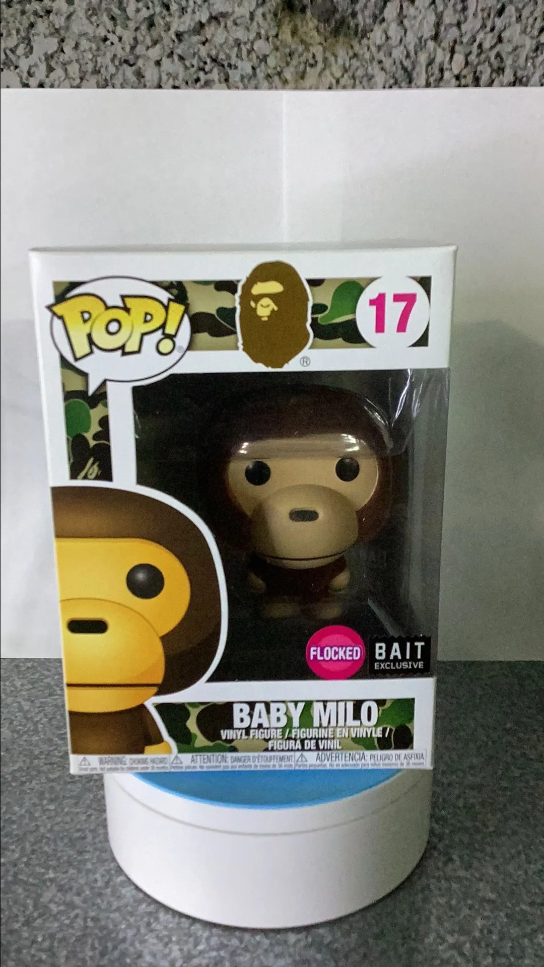 Funko Pop! Baby Milo #17 BAPE Bait Exclusive Flocked with Hard