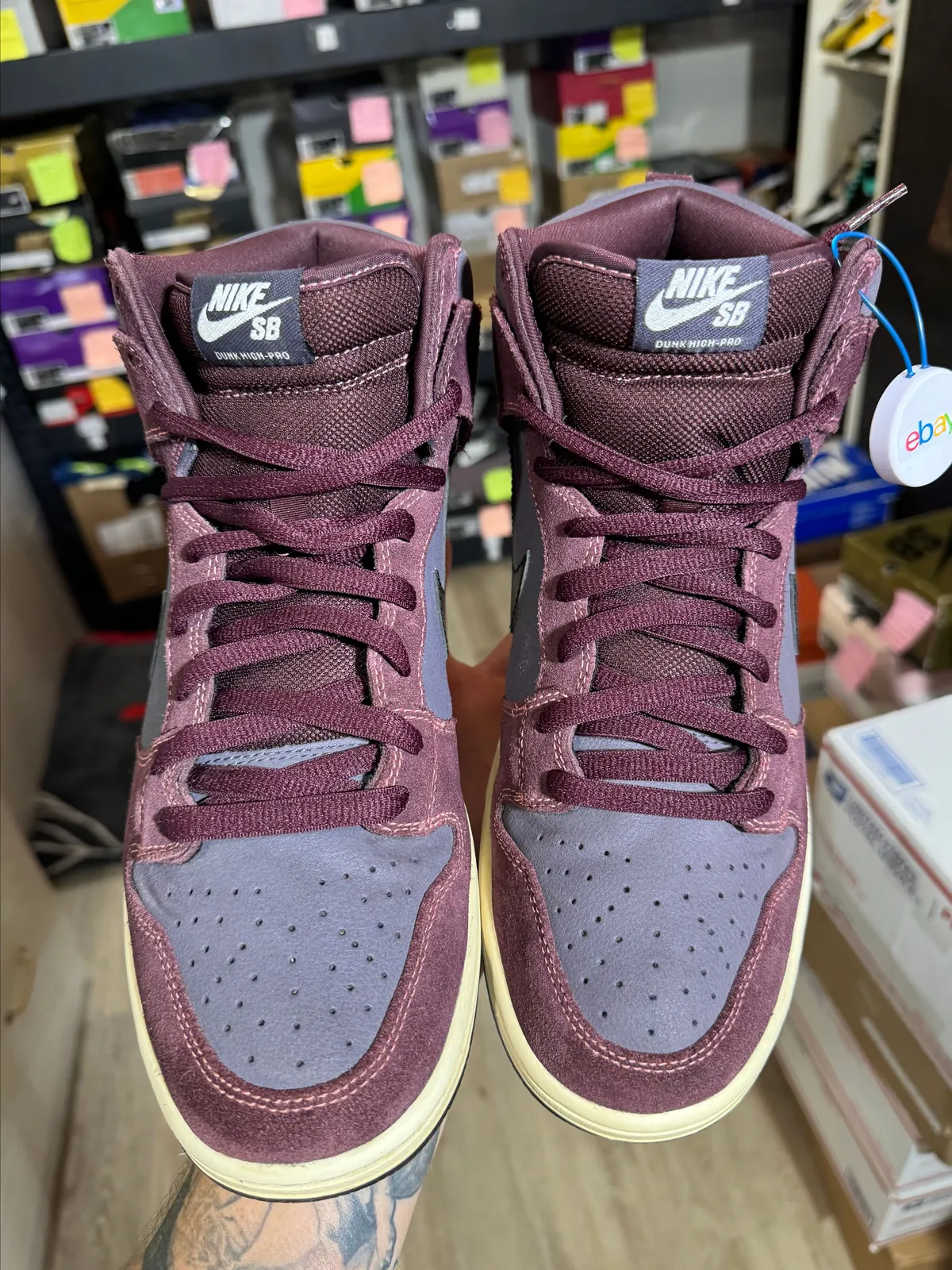 nike dunk burgundy high