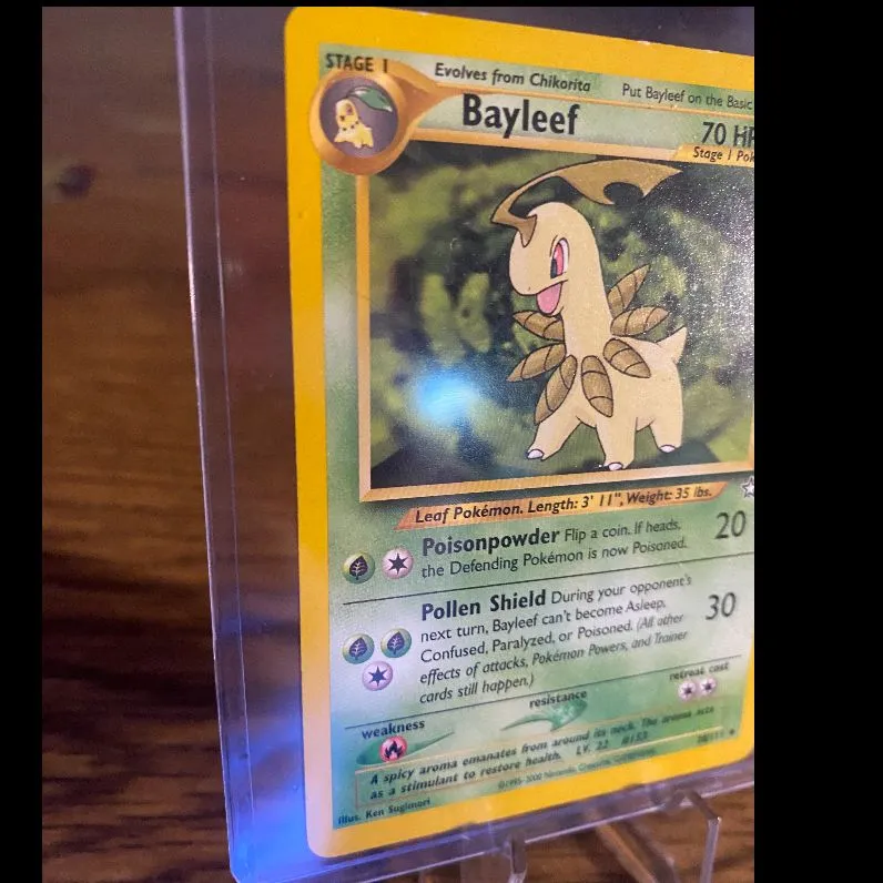 Pokmon: Bayleef Neo Genesis MINT condition w/ hard protector  Whatnot:  Shop, Sell, Connect