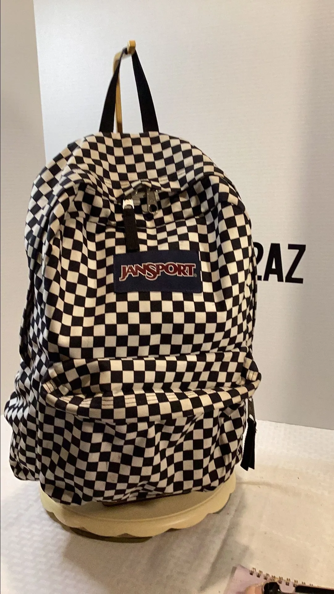 jansport backpack black and whit Big Student Sketch Dot and a front utility pocket with an organizer JanSport Digibreak Back Pack Black