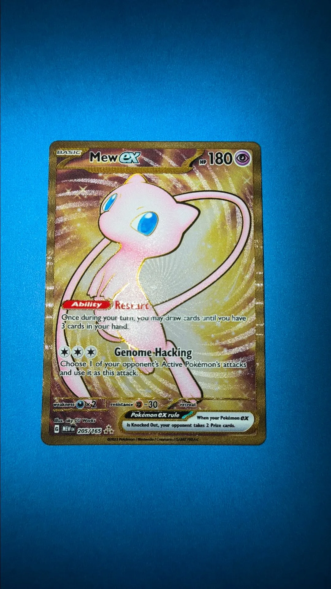 Mew ex Metal Gold Pokemon Scarlet & Violet - 151 PROMO 205/165  Whatnot:  Shop, Sell, Connect