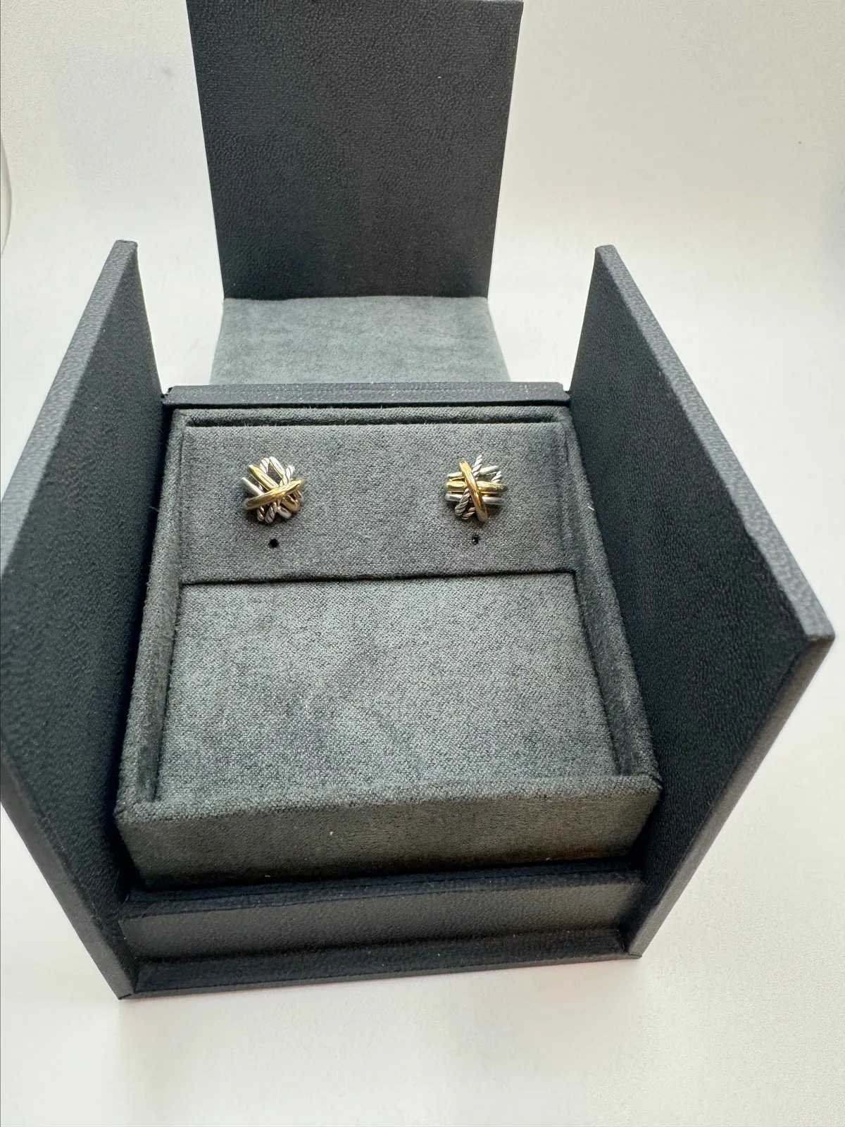 David yurman crossover stud earrings sterling silver 18k gold · Whatnot ...