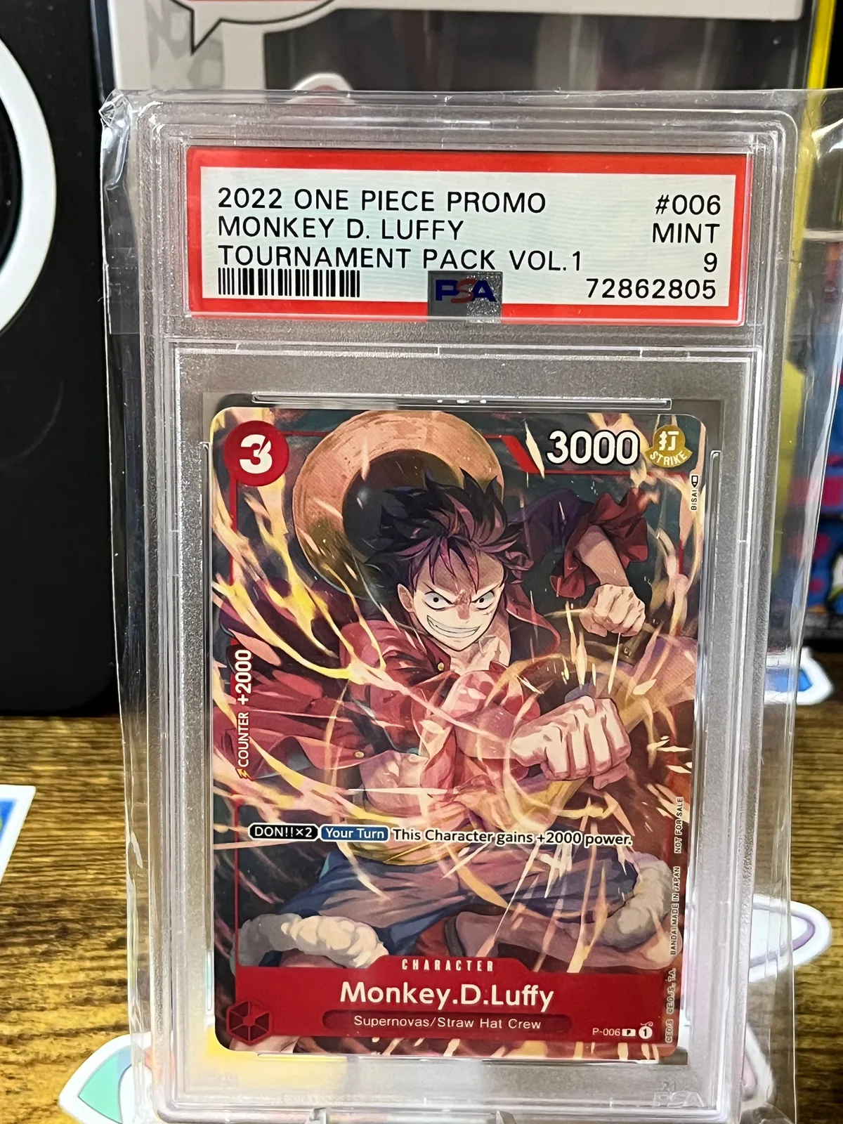 One Piece PSA 9 Mint Monkey D. Luffy P-006 Tournament Pack Vol. 1 Promo   Whatnot: Shop, Sell, Connect