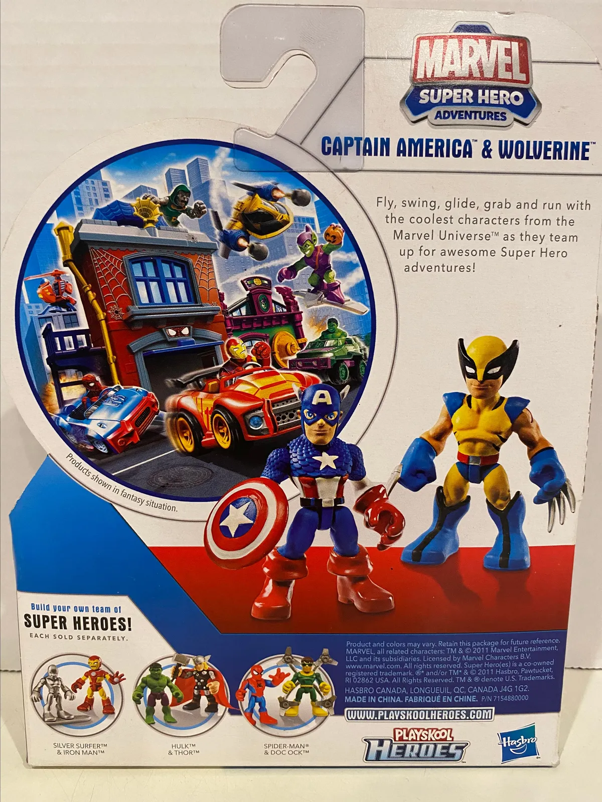 Playskool Marvel Superhero Adventures Captain America Wolverine